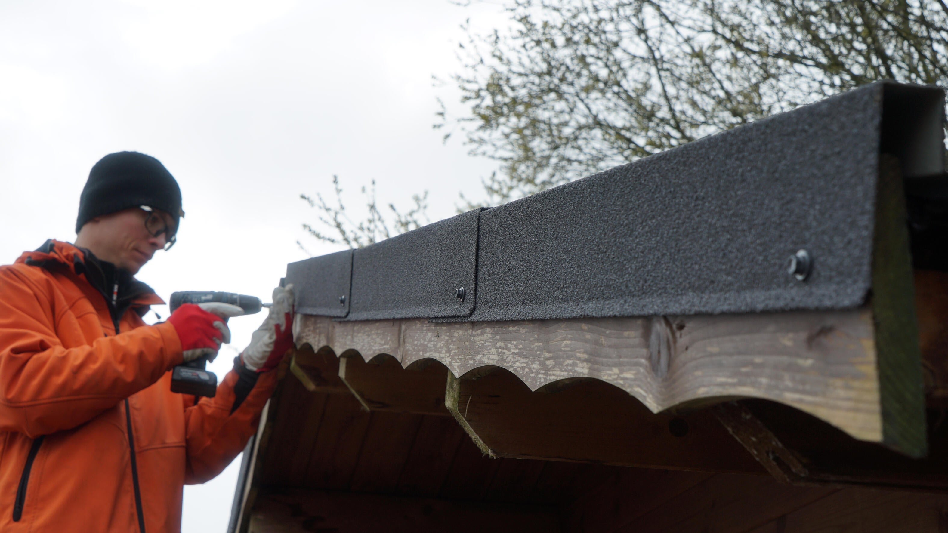 Rive gauche / droite pour plaque easytuile anthracite, L.0.91 m - 2