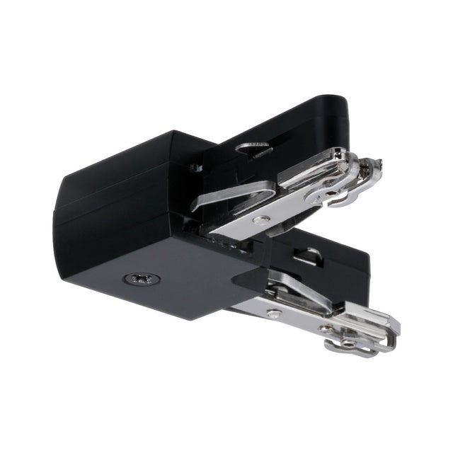 Connecteur fixe en L URail 230V design plastique noir mat, PAULMANN