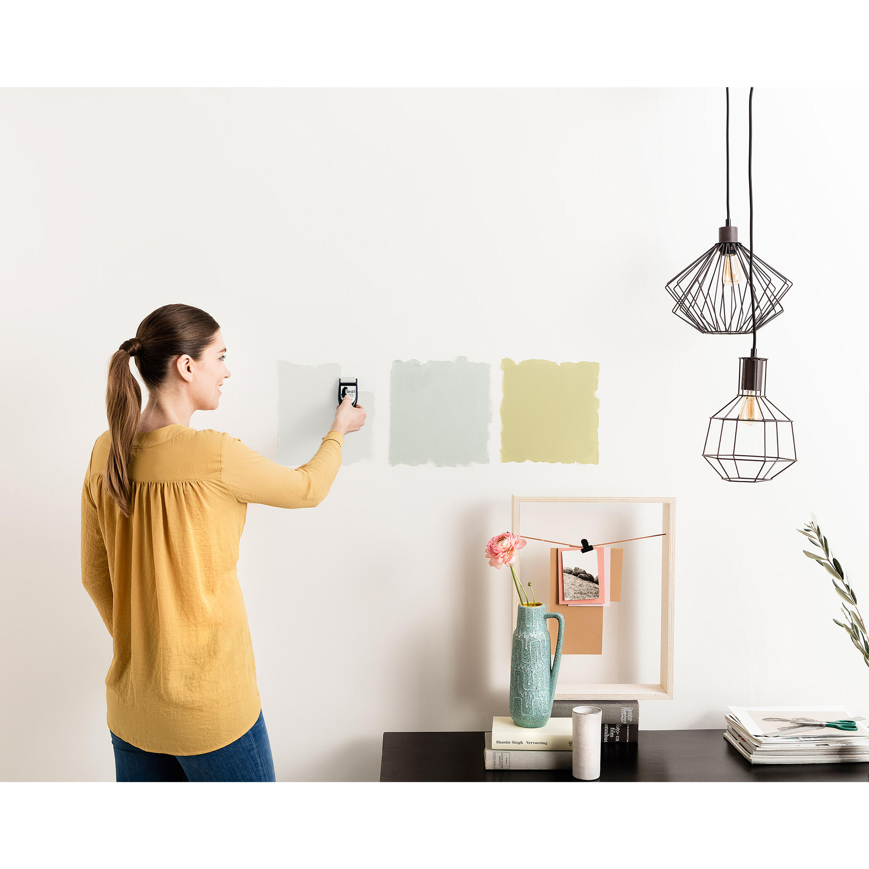 Testeur peinture mur, boiserie blanc satin DULUX VALENTINE Crème de couleur 0.03 - 7