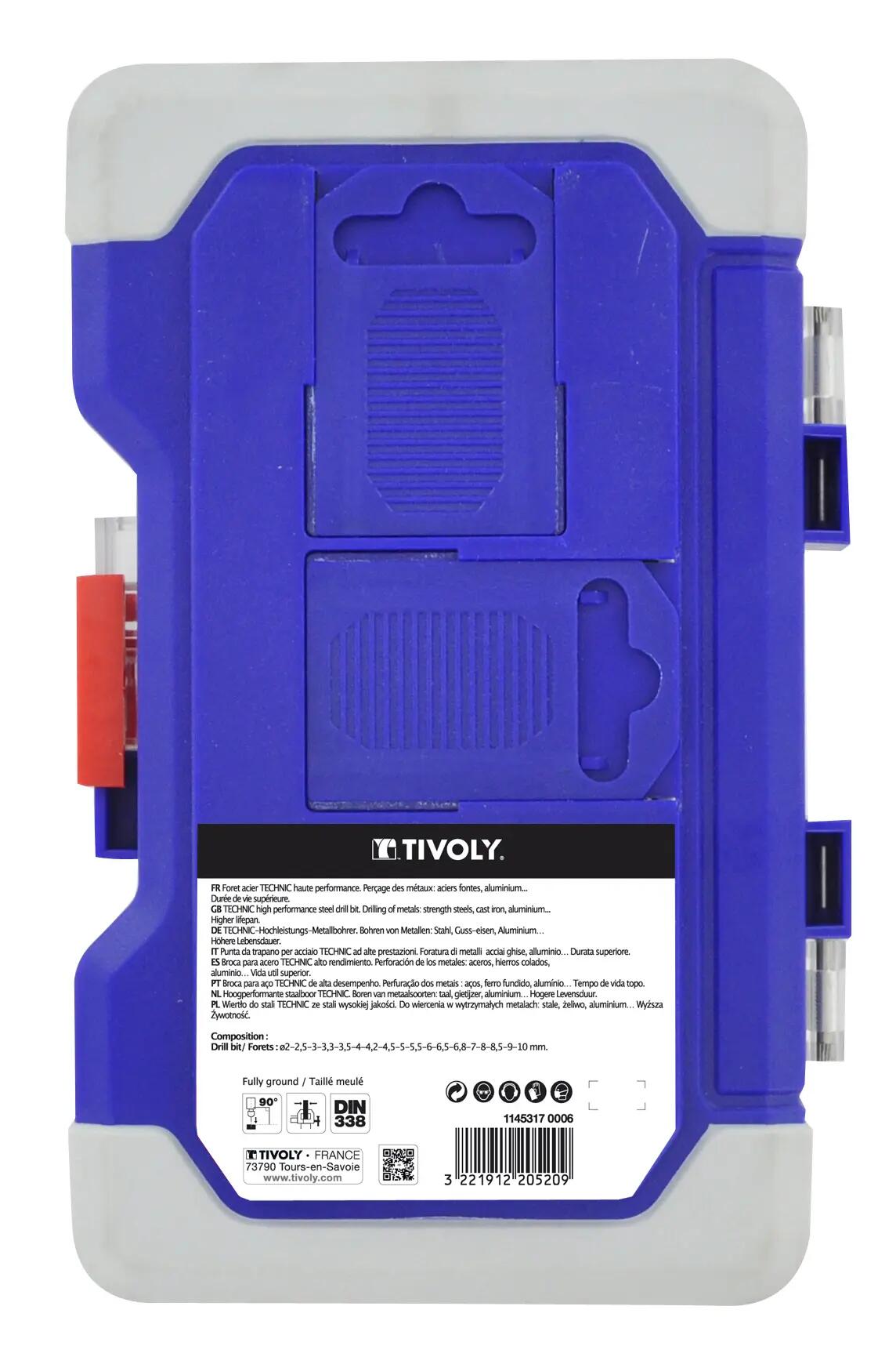 Lot de 18 Forets à métal, Diam.2 à 10 mm TIVOLY - 6