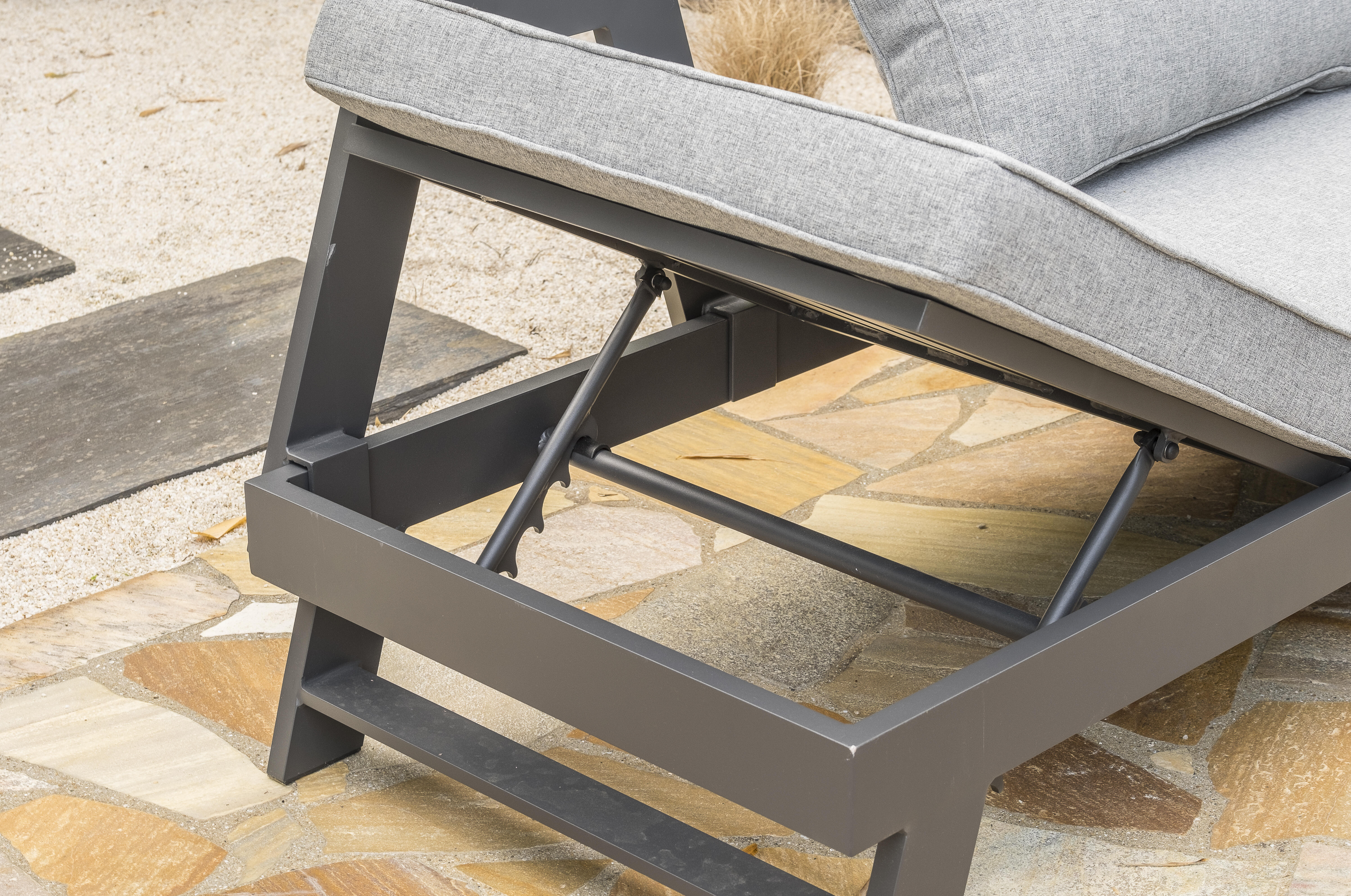 Salon de jardin d'angle Newyork-s1 gris DCB GARDEN, 5 personnes - 5
