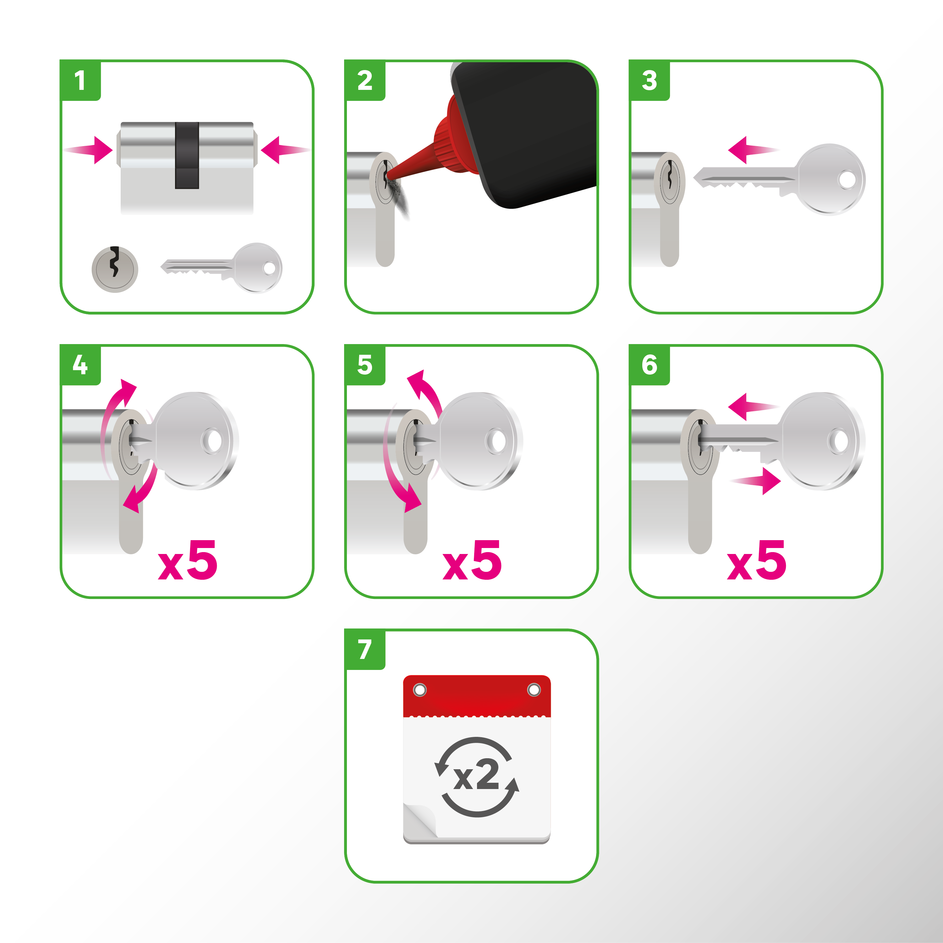 Cylindre de serrure Yellow line L.40 + 40mm 3 clés - 5