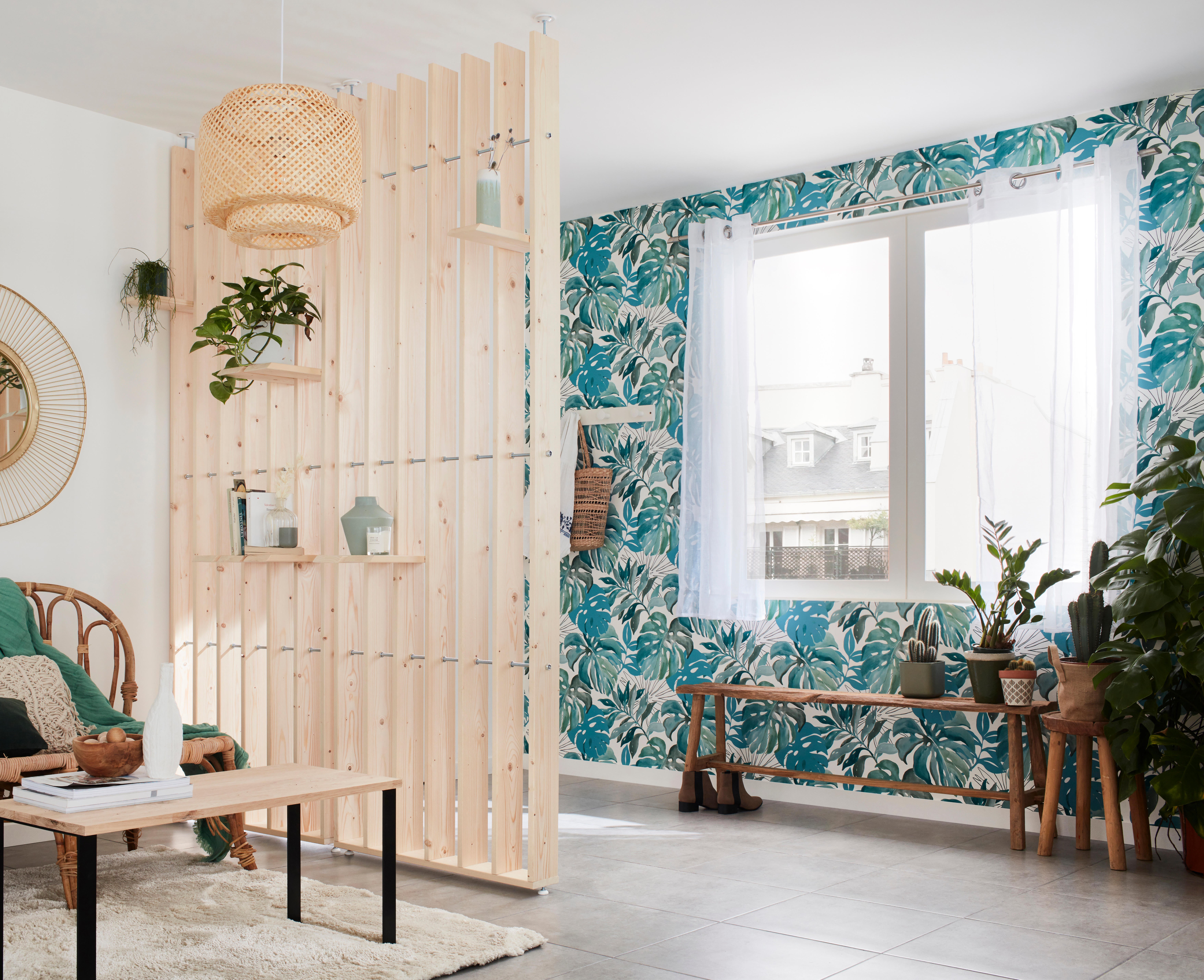 Voilage tamisant, Léo, blanc H.160 x l.140 cm - 5