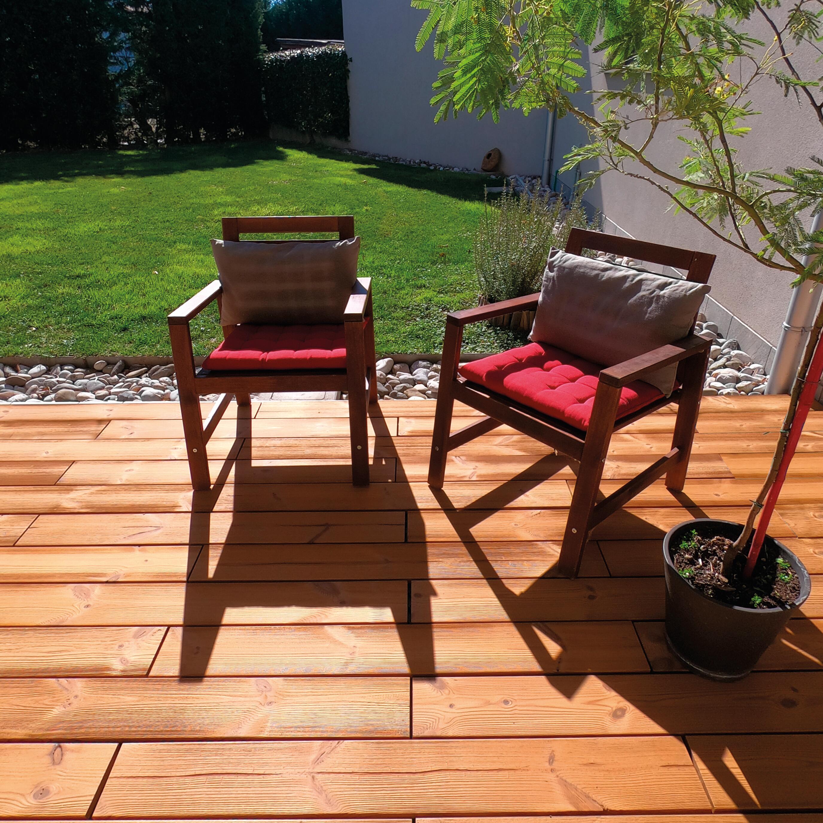 Listone a incastro da esterno in legno di pino L 120 x L 15 cm x Sp. 25 mm Thermowood - 19