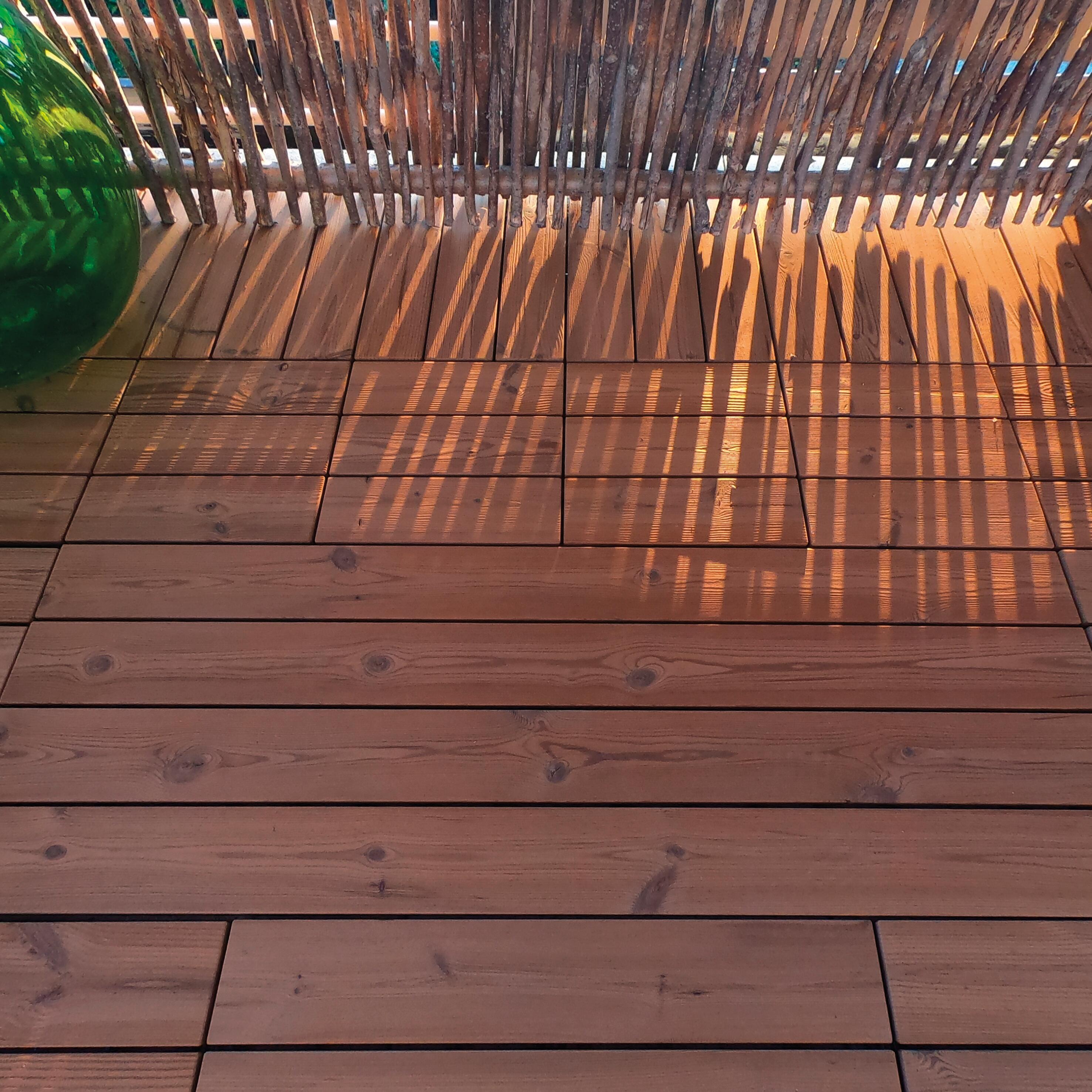 Listone a incastro in legno Thermowood pino L 120 x L 15 cm x Sp. 25 mm - 18