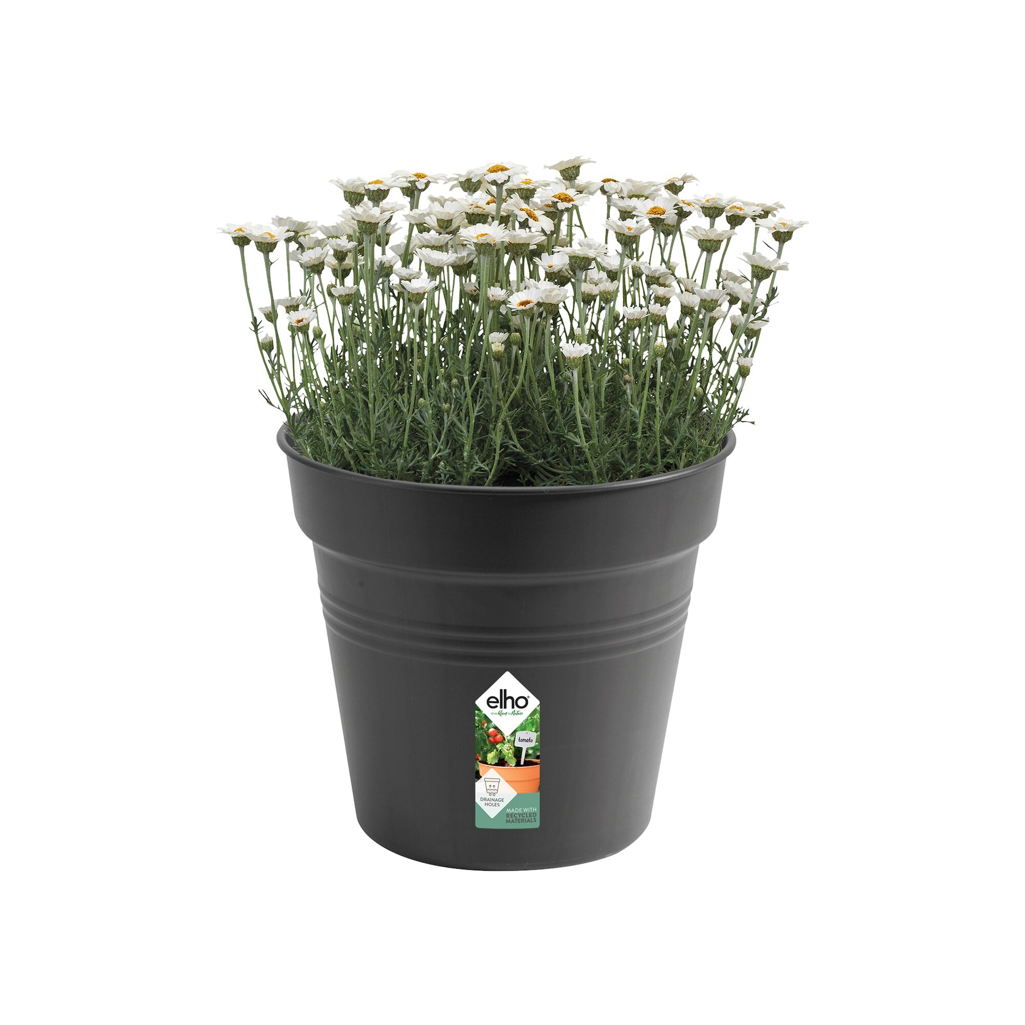 Pot plastique ELHO Diam.30 L.30 x l.30 x H.27.6 cm noir - 2