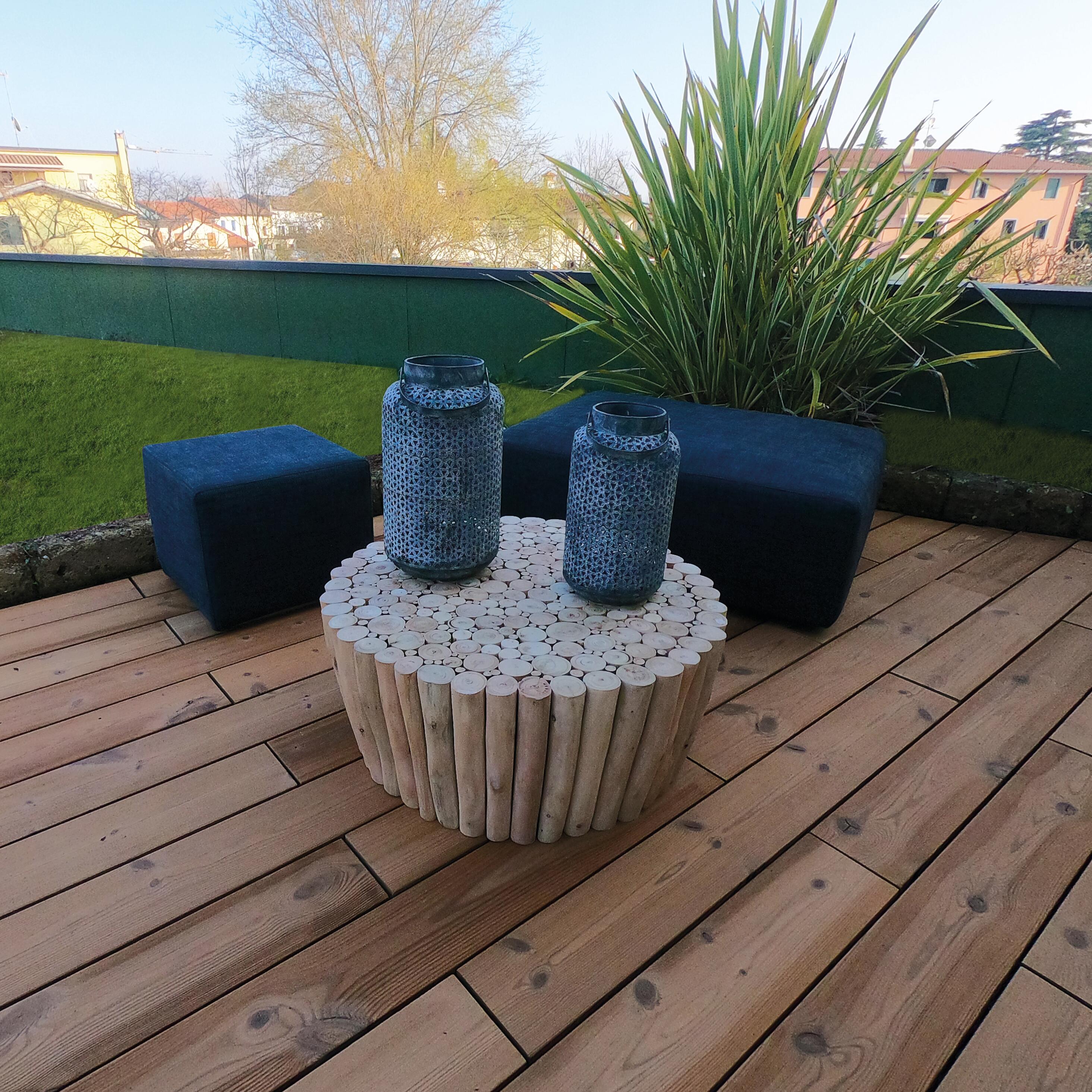 Listone a incastro da esterno in legno di pino L 120 x L 15 cm x Sp. 25 mm Thermowood - 16
