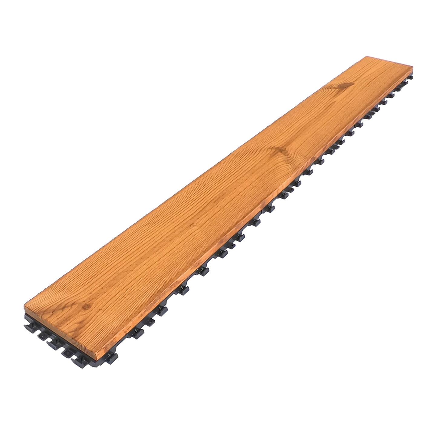 Listone a incastro da esterno in legno di pino L 120 x L 15 cm x Sp. 25 mm Thermowood - 25
