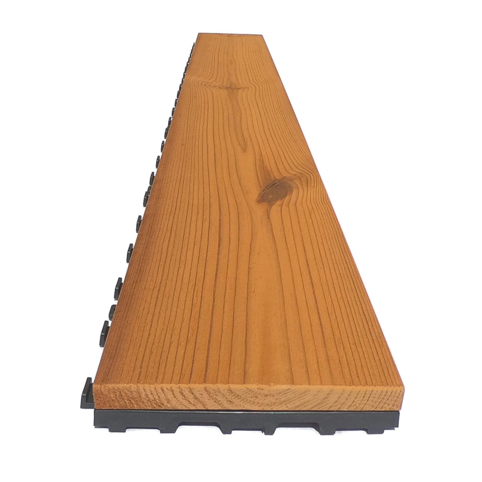 Listone a incastro da esterno in legno di pino L 120 x L 15 cm x Sp. 25 mm Thermowood - 24