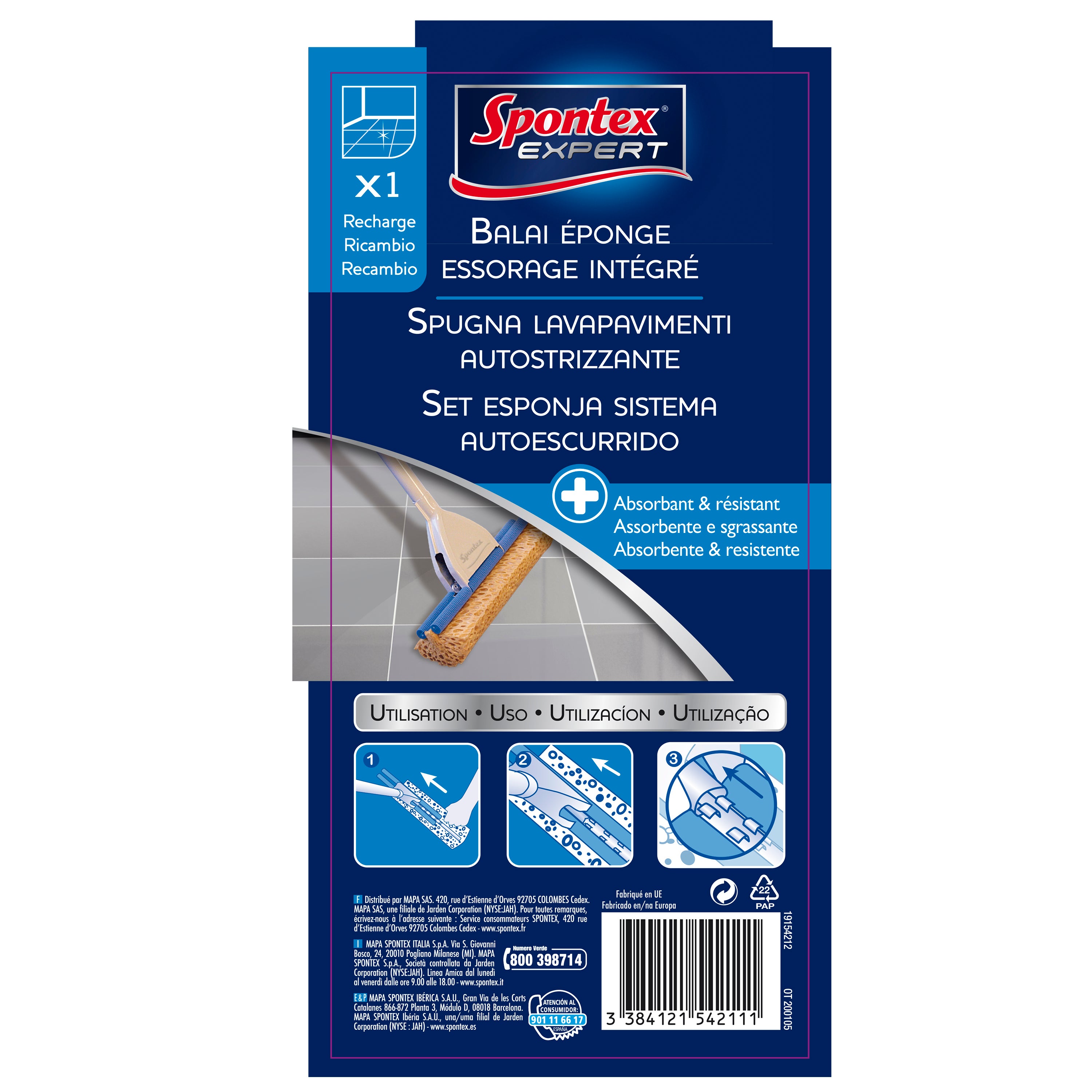 Recharge balai Eponge essorage intégré SPONTEX EXPERT  - 3