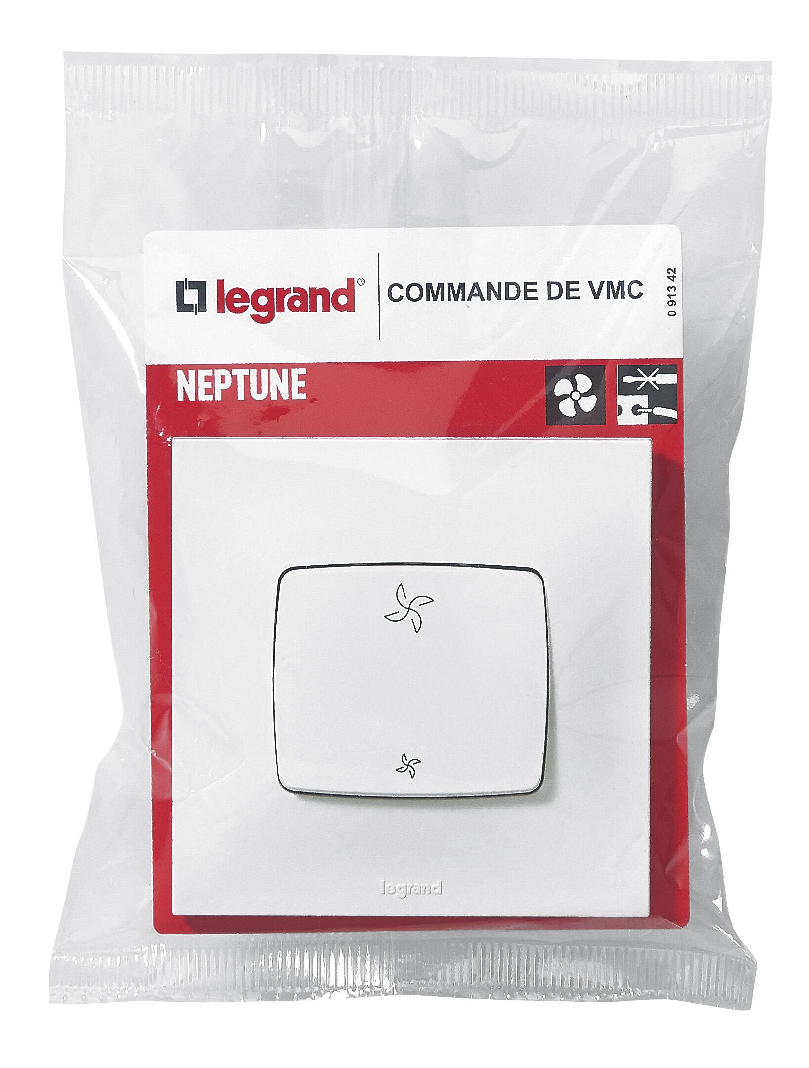 Commande VMC, LEGRAND Neptune, blanc - 4