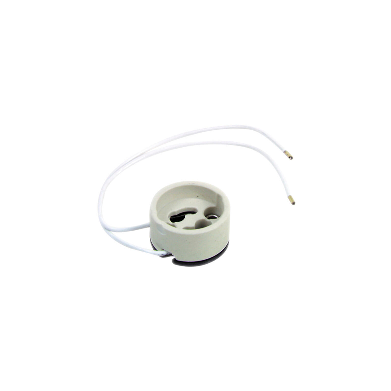 Douille GU10 / GZ10 TIBELEC, plastique, blanc 100 W - 2