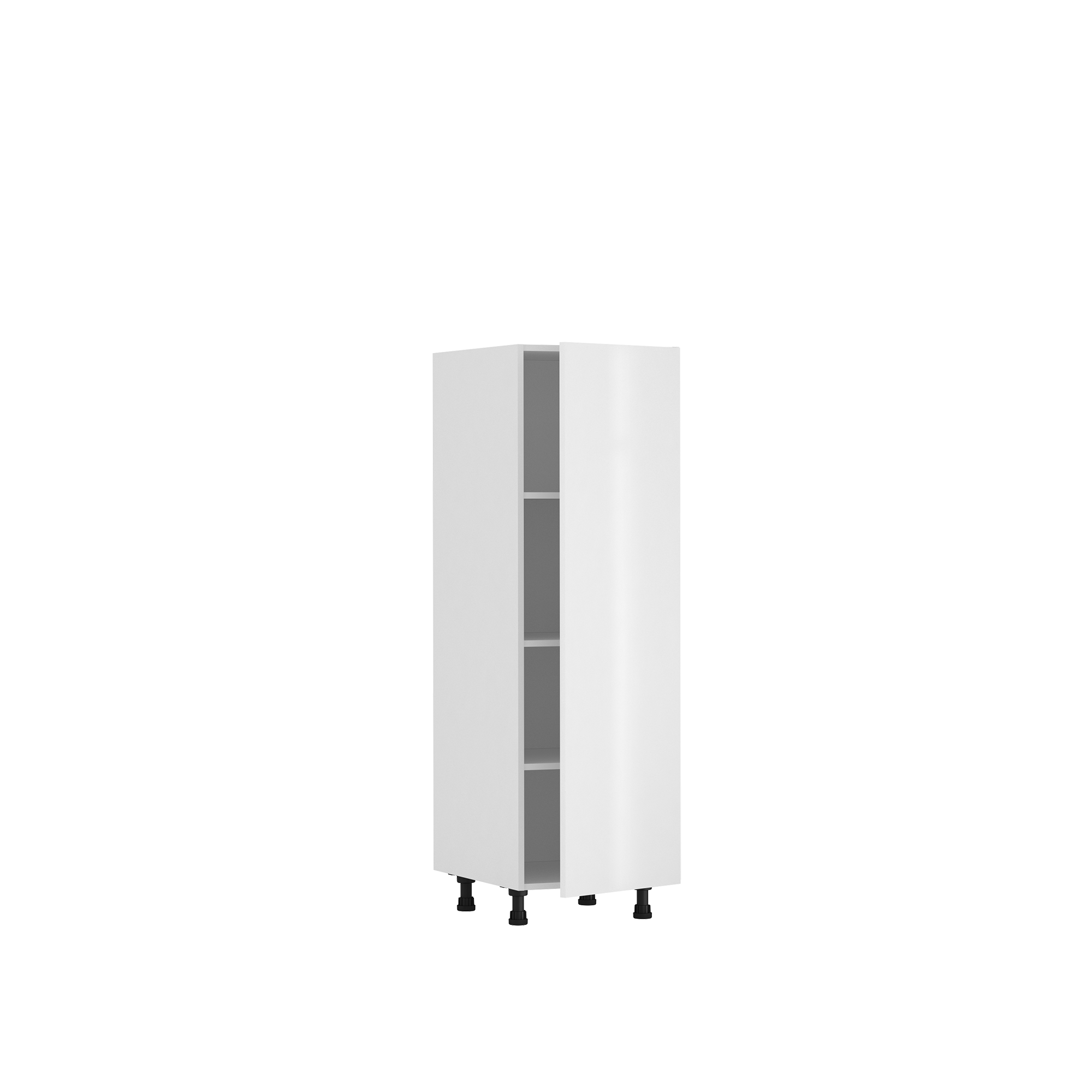 Armario cocina semicolumna delinia id sevilla blanco brillo 137,6x45 cm 1pta