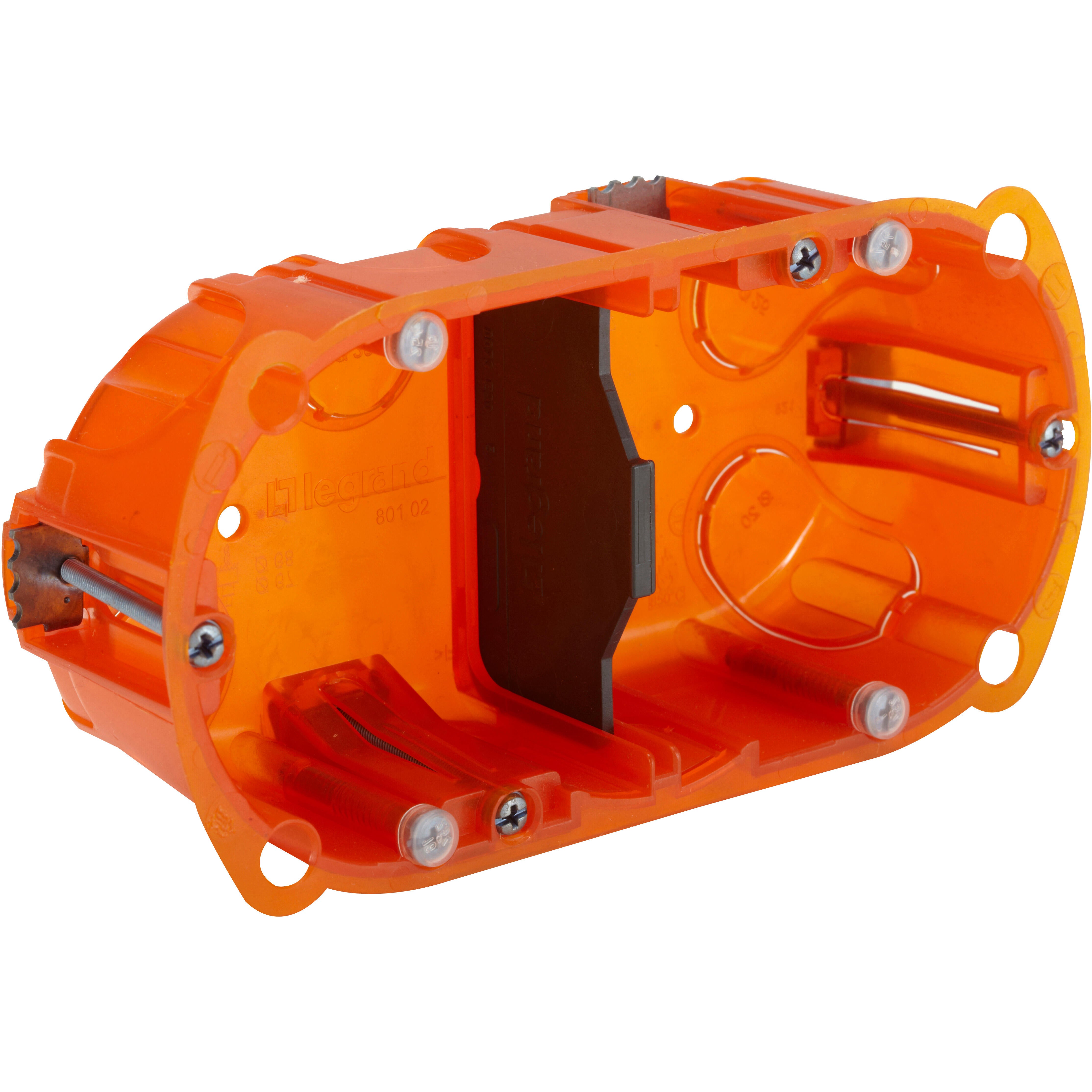 FAMATEL - Boitier Encaster Pour M Canismes Double 67x39 Mm Orange