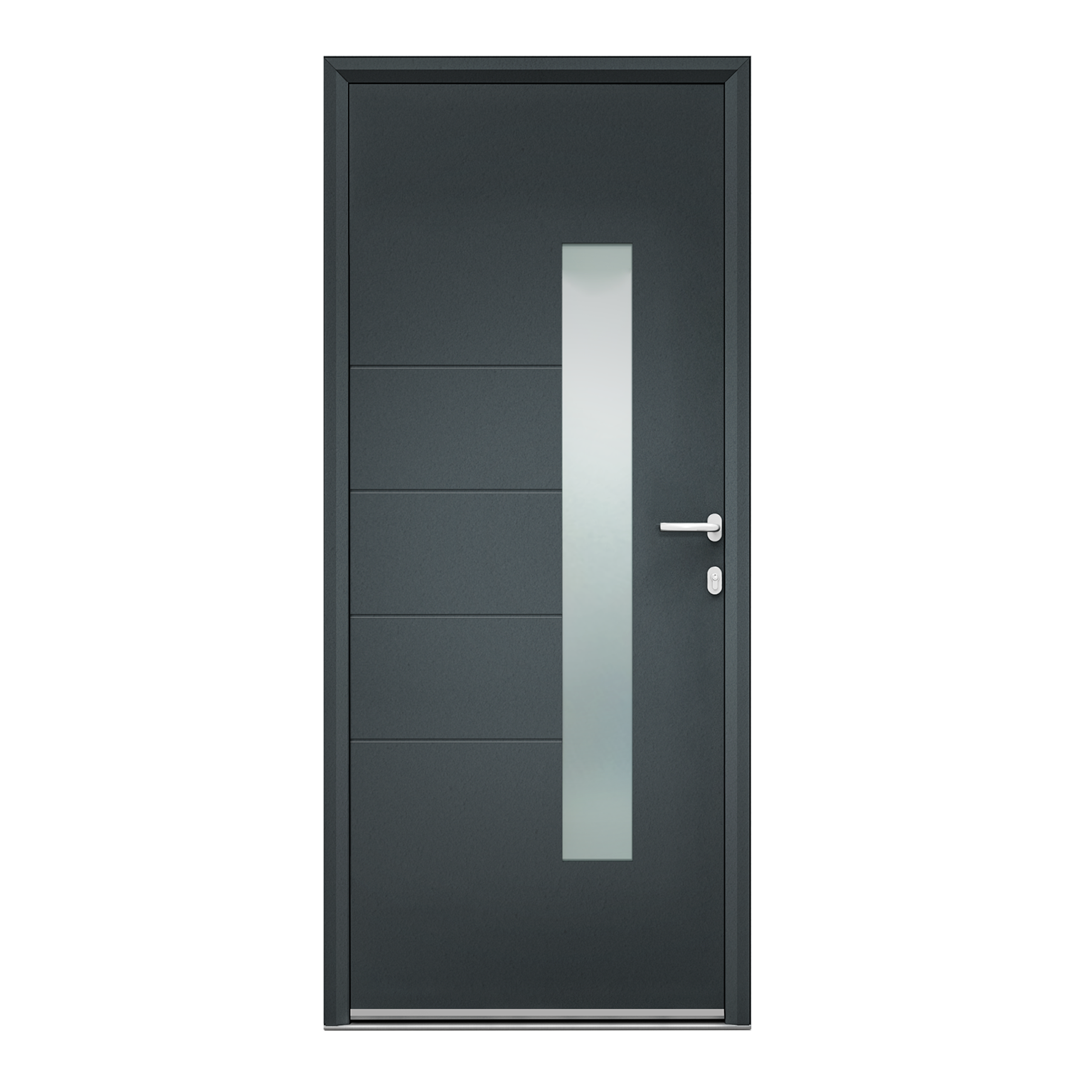 Porte d'entrée Alu Navia Essentiel H.215 x l.90 cm vitrée gris anthr., p. gauche - 3