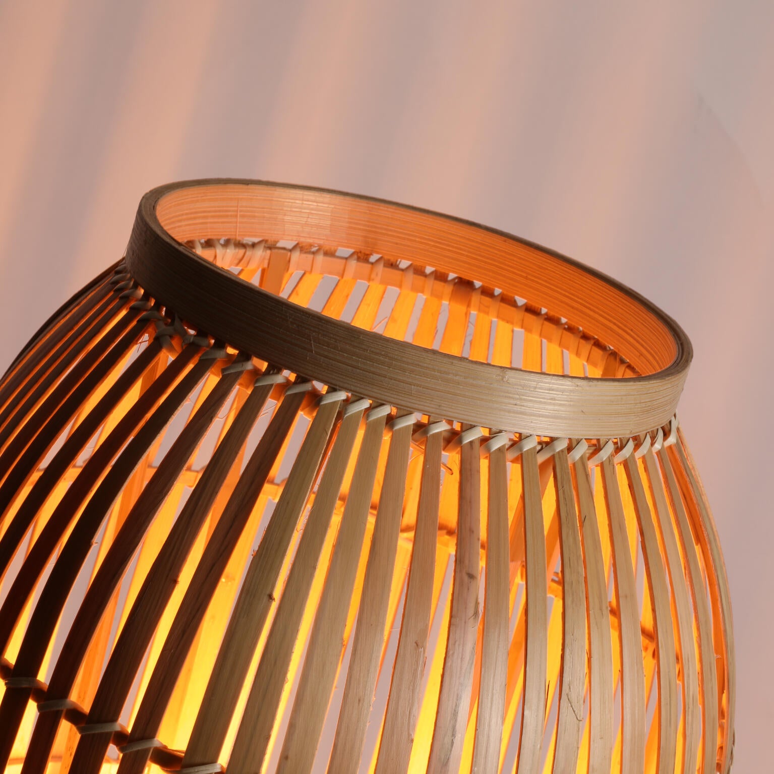 Lampadaire Cordoba, bambou, beige,  H.70 cm, E27 - 5