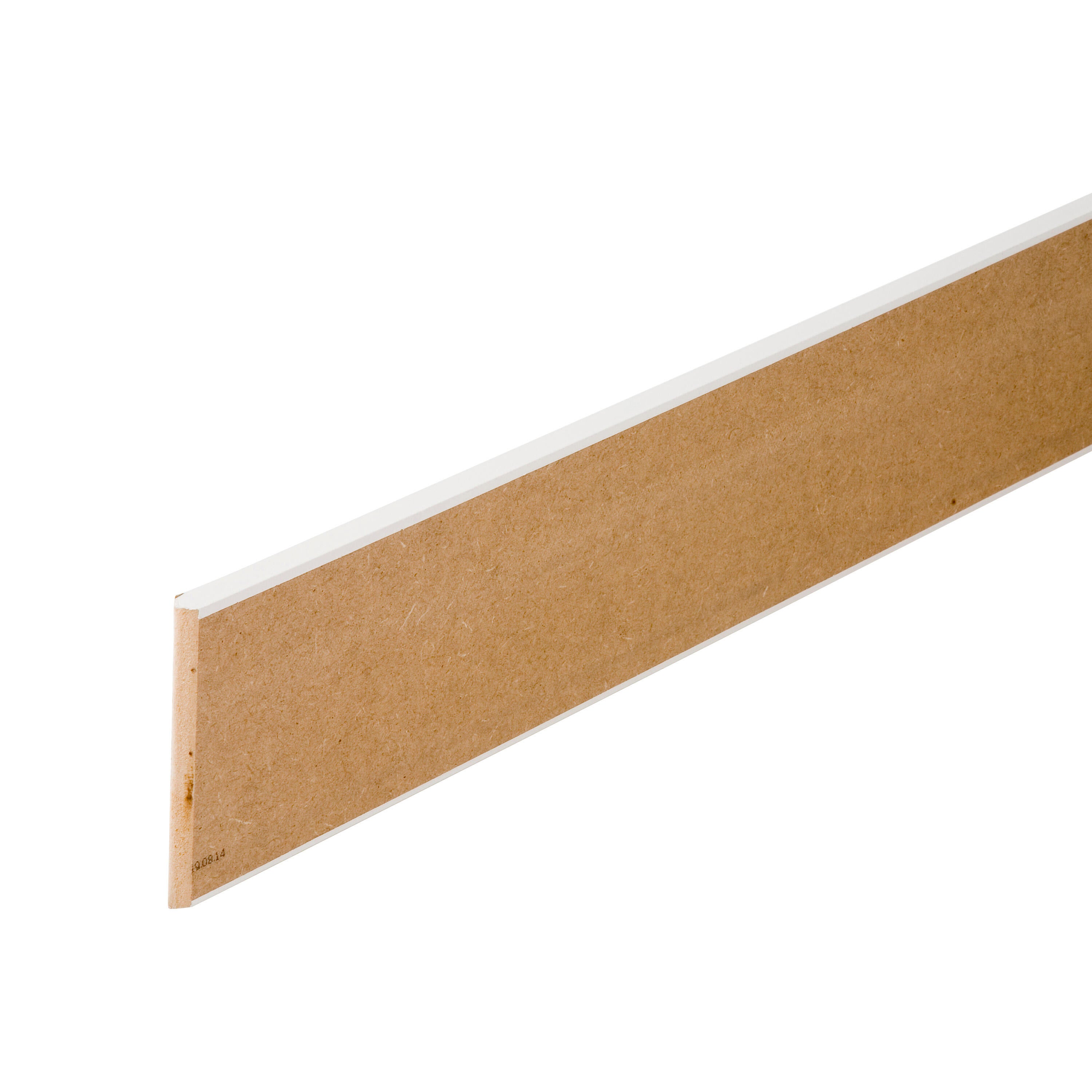 Plinthe médium (MDF) droite revêtu mélaminé blanc, 12 x 120 mm, L.2.2 m - 3