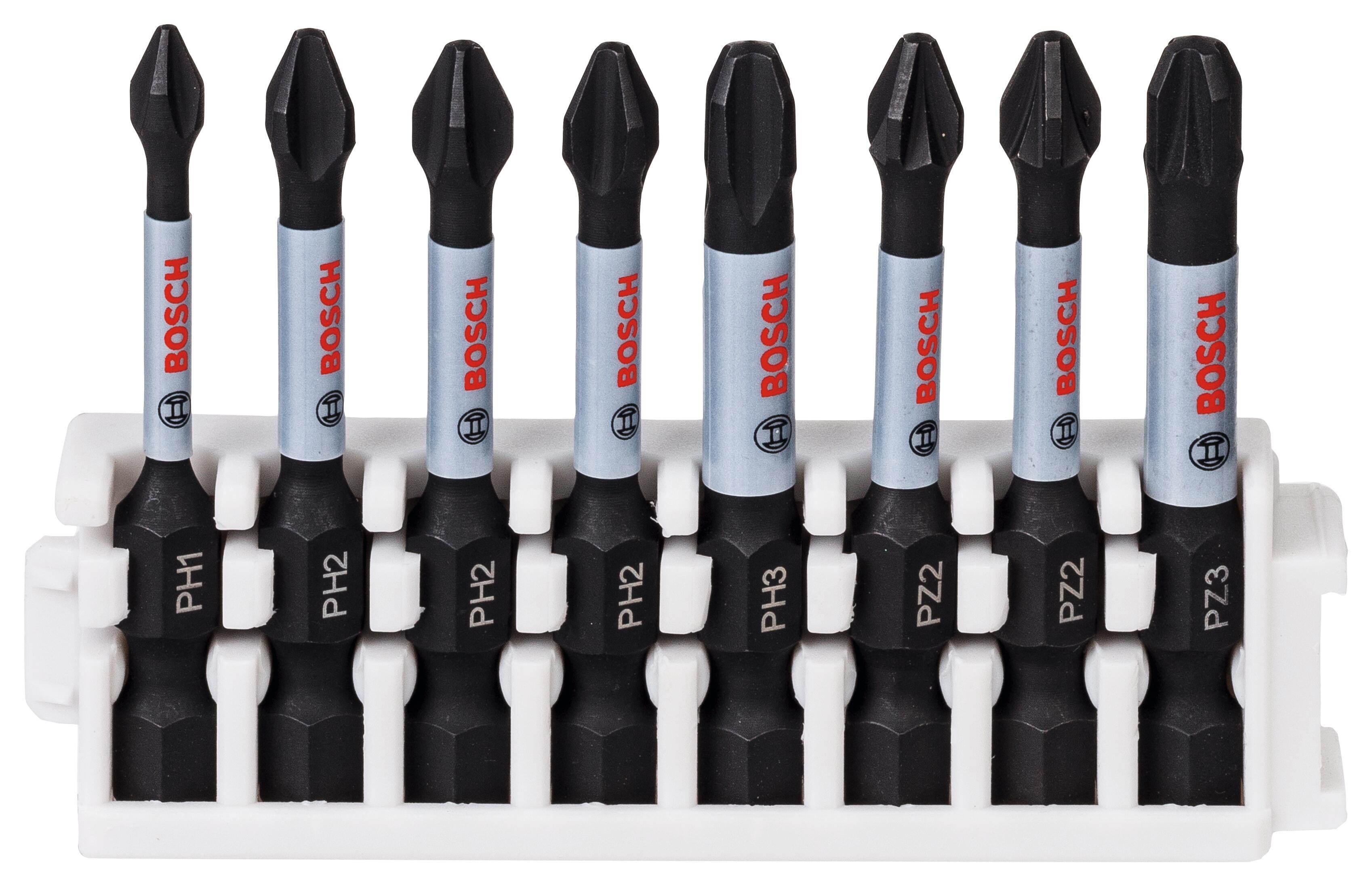8 embouts de vissage forme PH/PZ BOSCH Pap pour visseuse à percussion ...