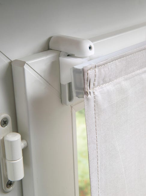 Supporti Per Tende Senza Foratura - 2 Pezzi - Regolabili 14-24cm - Fino A 6kg - Metallico - Per Cassonetti - Foto 2