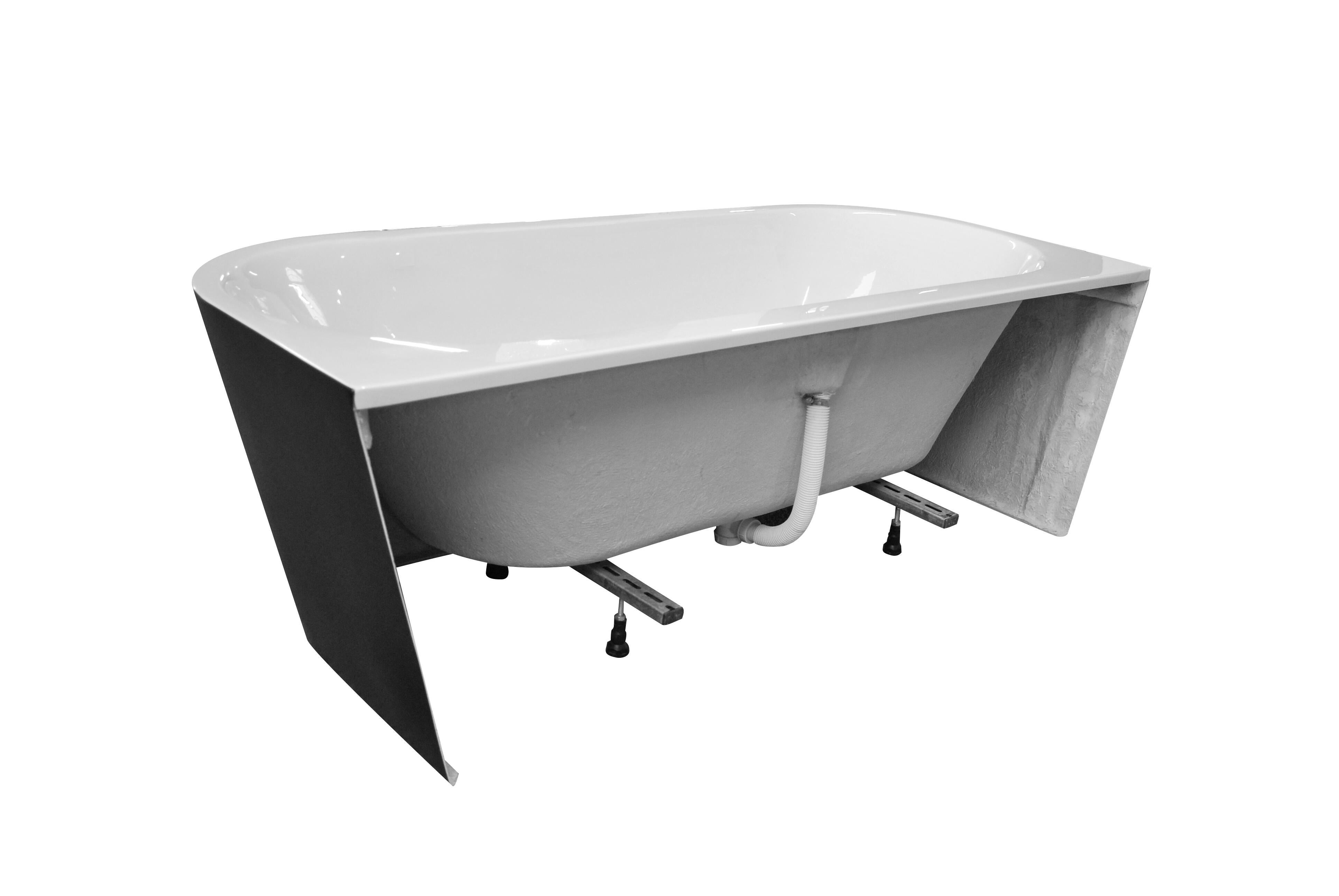 Baignoire îlot l.75 x L.150cm noir Ilova BALNEO - 6