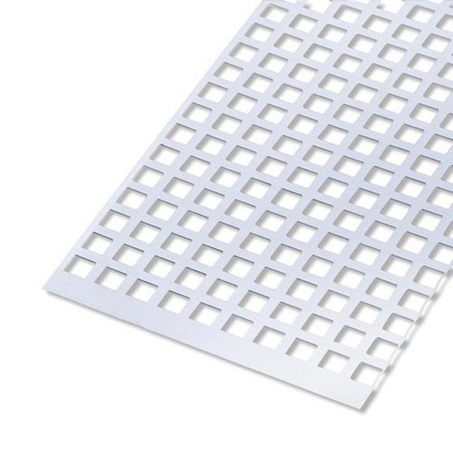 Tôle aluminium perforée anodisé gris l.60 x L.100 cm Ep.0.7 mm