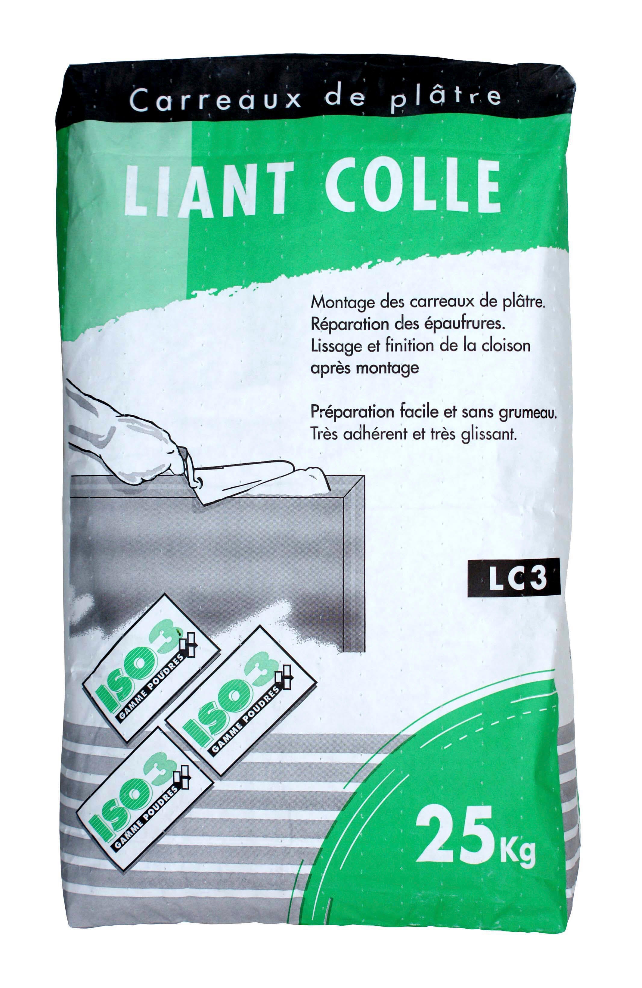 Colle pour carreaux de plâtre ISO3, 25 kg | Leroy Merlin