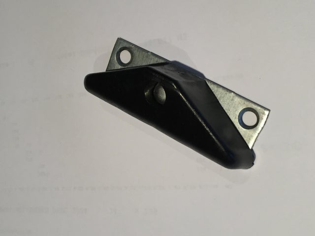 Demi sabot sur platine porte garage coulissante PVC ép 24mm/bois ép 22mm