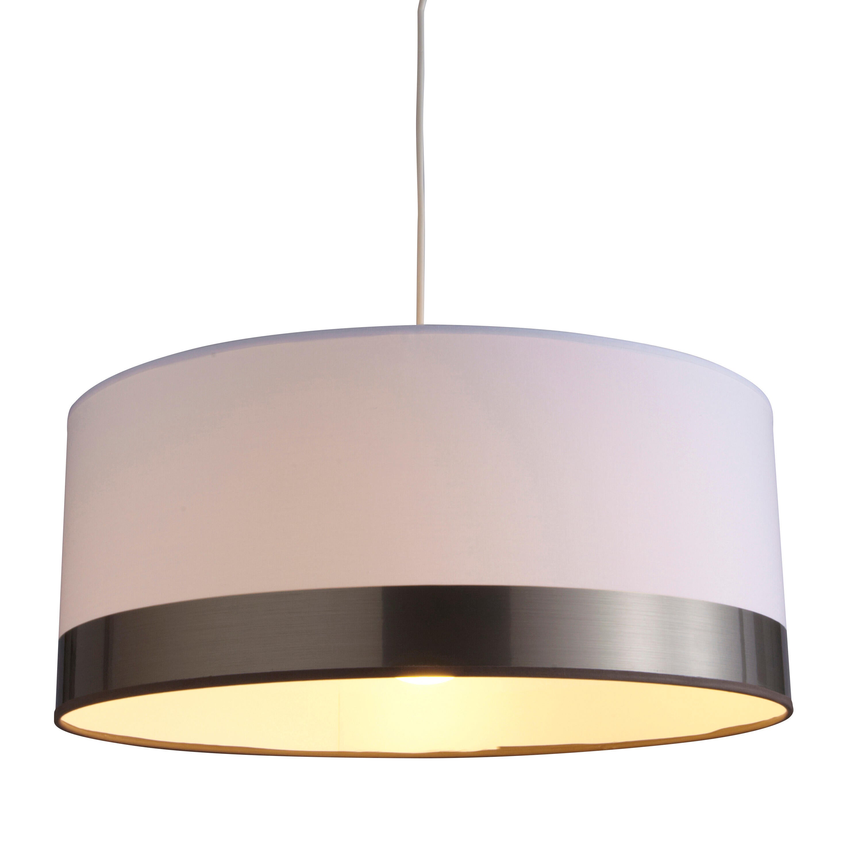 Suspension Silver, polyester, blanc, Diam.48 cm, E27 - 6