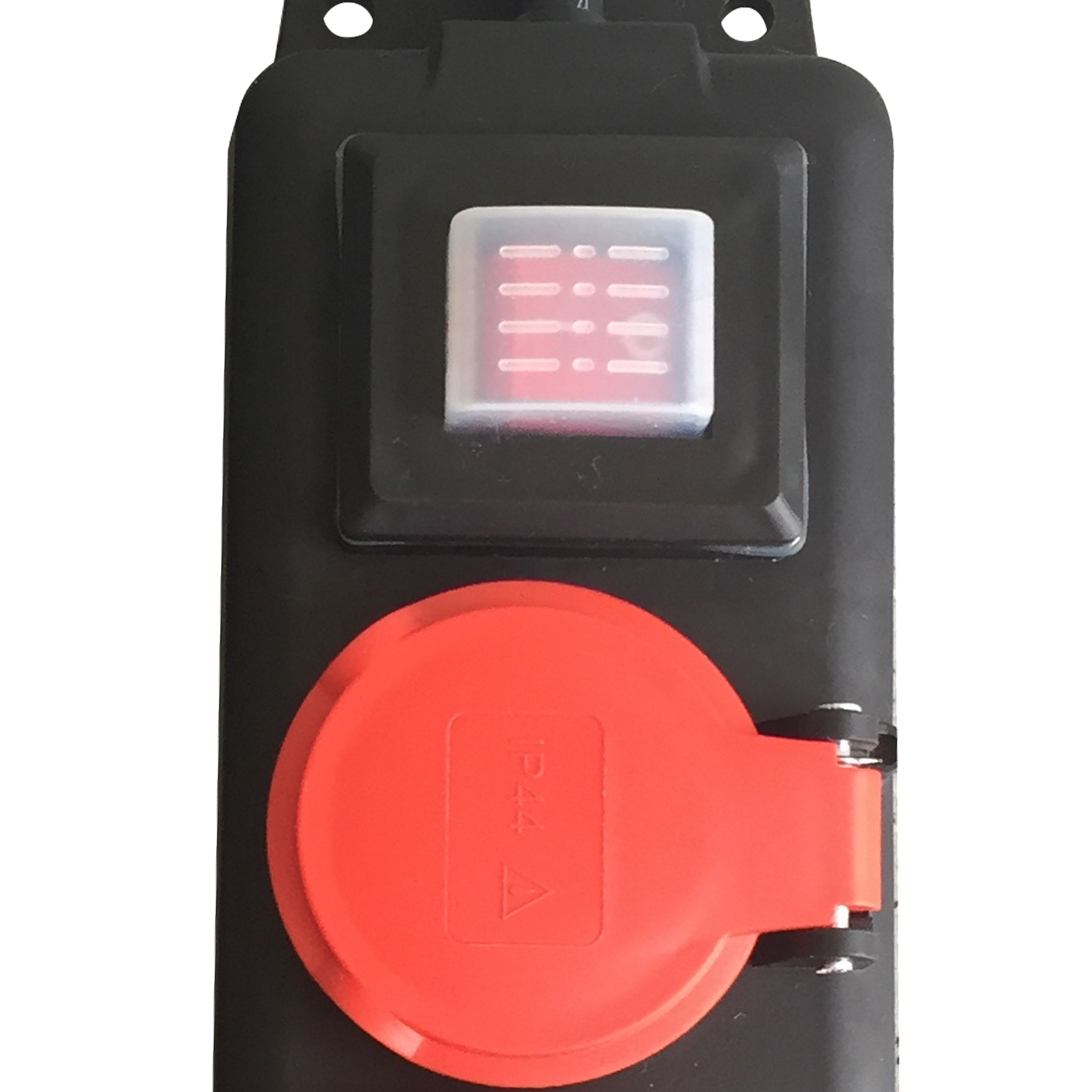 Multiprise filaire extérieure, IP44, 5 prises rouge / noir, 2M, LEXMAN - 3