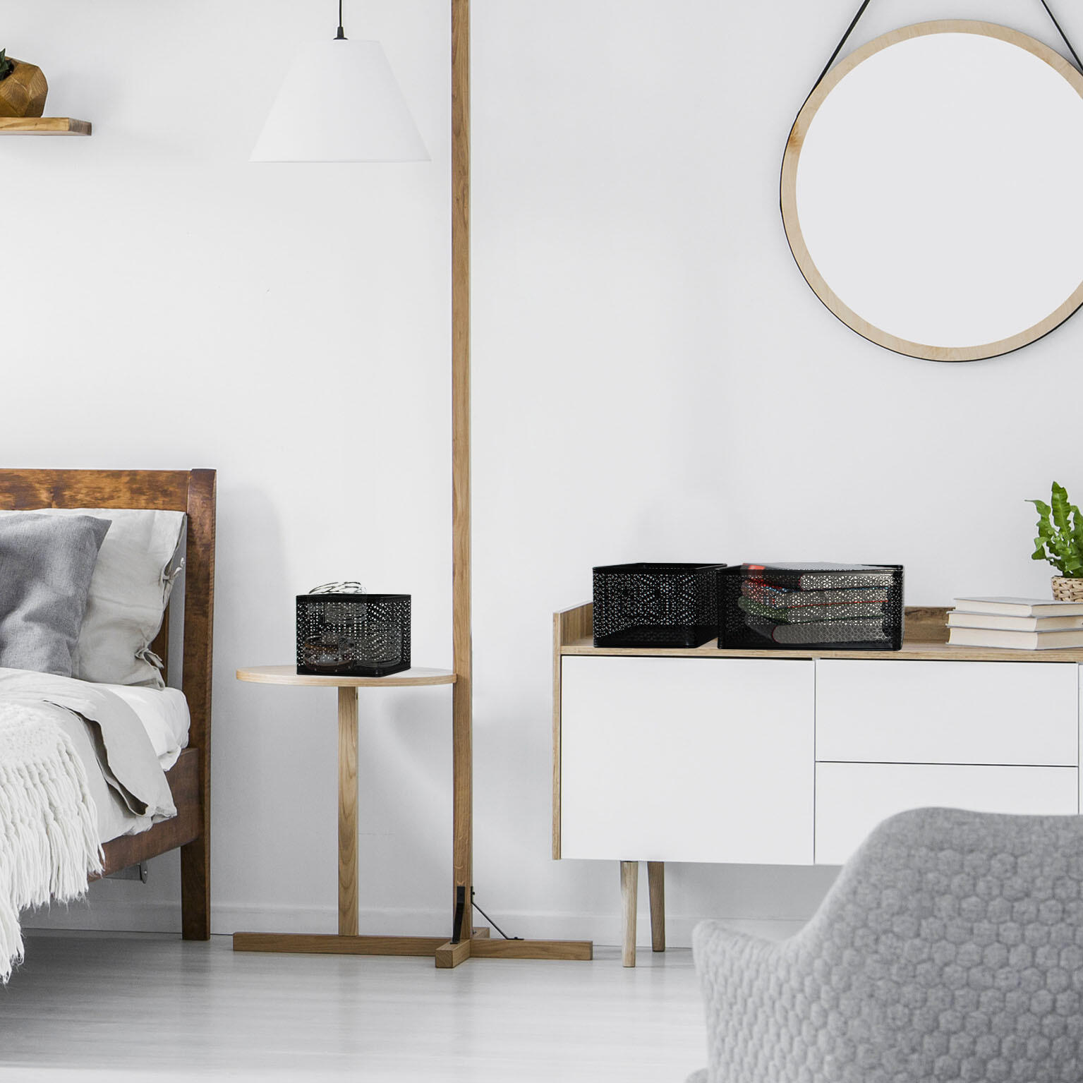 Panier BOX & BEYOND acier noir H.15 x l.31 x P.31 cm - 3