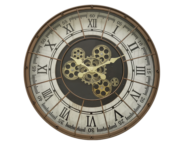 Horloge Mécanisme EMDE bronze Diam.48 cm