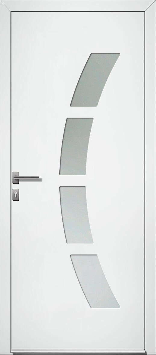 Porte d'entrée Alu Toledo 2 Essentiel H.215 x l.90 cm vitrée blanc, pou. droit - 2