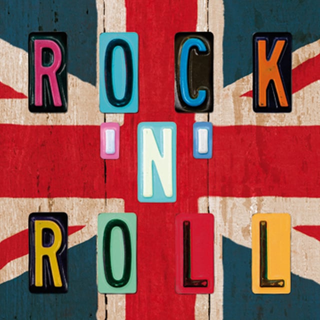 Affiche Rock'n roll Bristish, multicolore EDITIONS BRAUN l.30 x H.30 cm