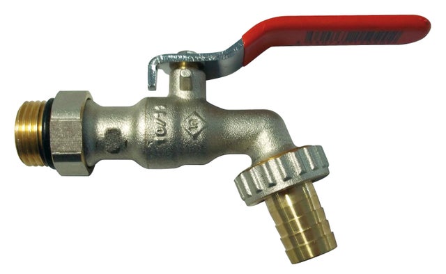 Robinet d'arrêt orientable auto-étanche, mâle / mâle 15 x 21 mm 20 x 27 mm