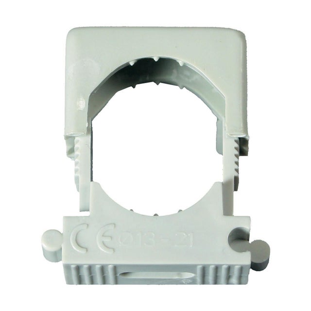 Set di 10 morsetti di fissaggio per condotto elettrico in PVC ø 14-22 mm
