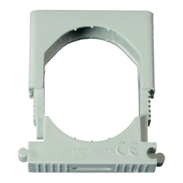 Set di 10 morsetti di fissaggio per condotto elettrico in PVC ø 23-35 mm