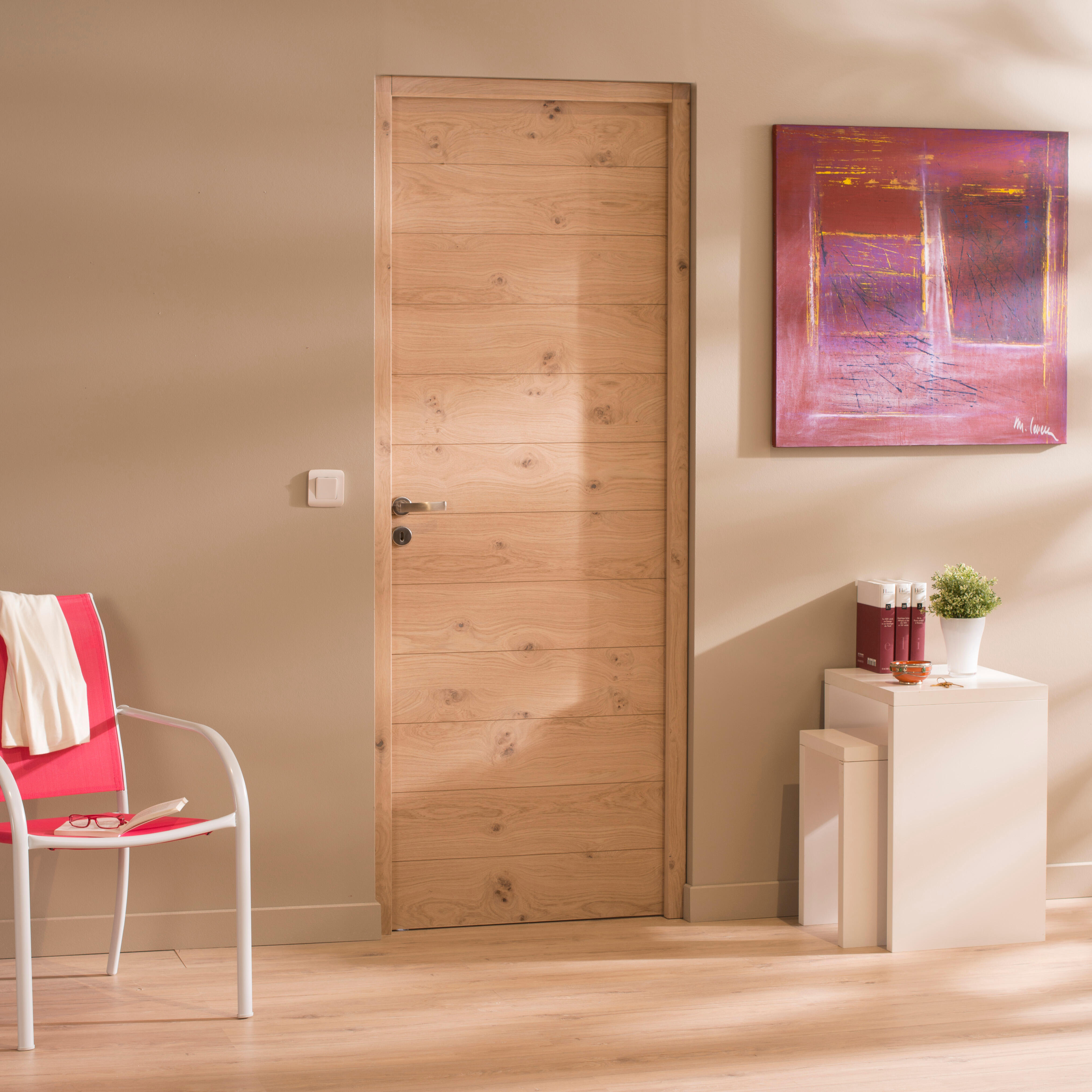 Bloc-porte chêne Noé H.204 x l.83 cm, poussant droit - 2