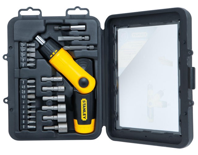 Coffret de tournevis+21 embouts 0-63-022 5-6-7,PH,PZ,T,HEX, Carré STANLEY