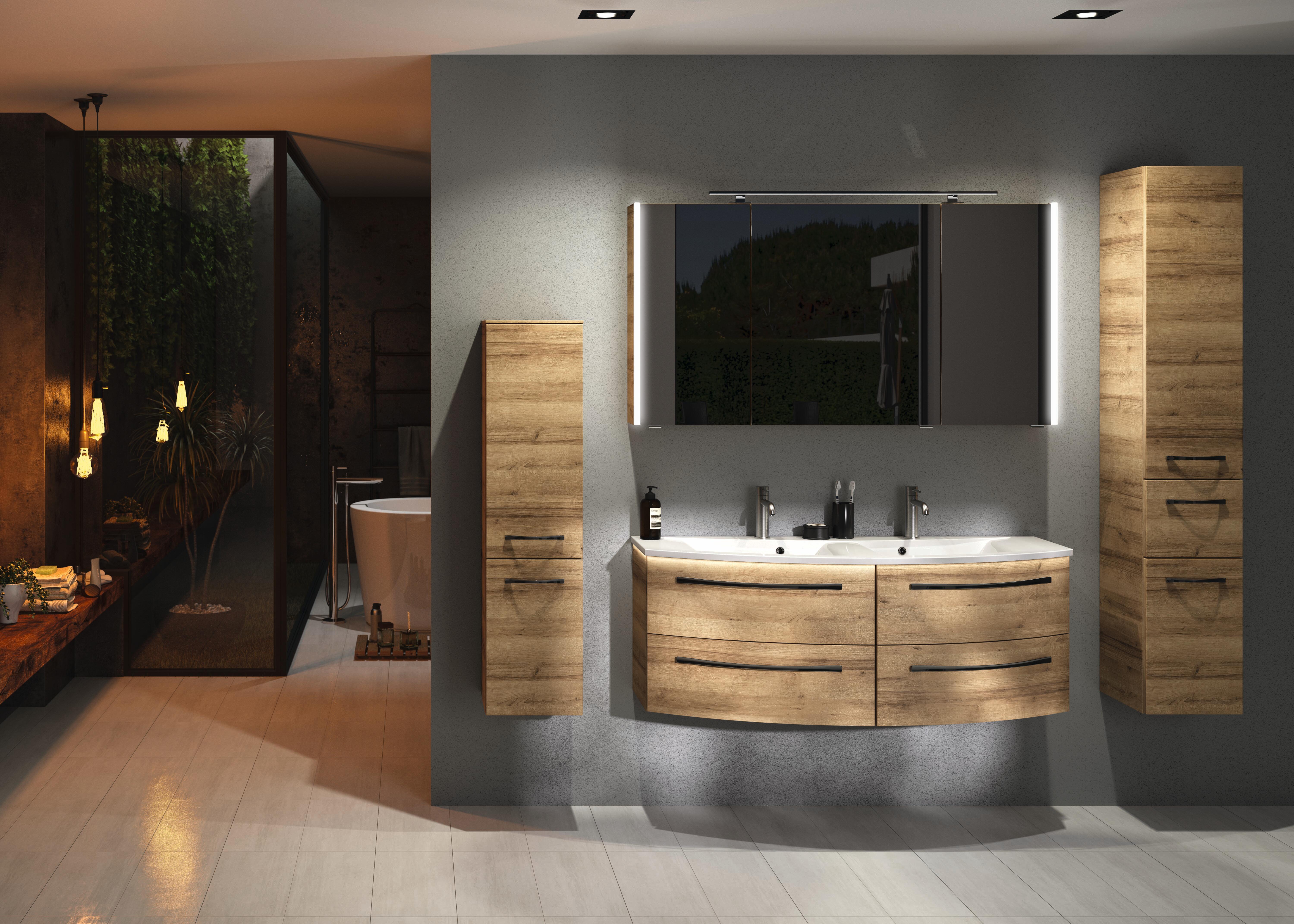 Colonna per mobile bagno image PELIPAL 1 cassetto 2 ante P 33 x L 30 x H 121 cm marrone mdf - 2
