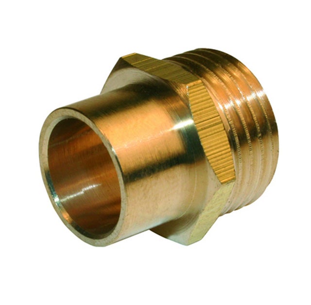 Lot de 2 Manchon pour tuyau cuivre à souderM D.14 x 3/8