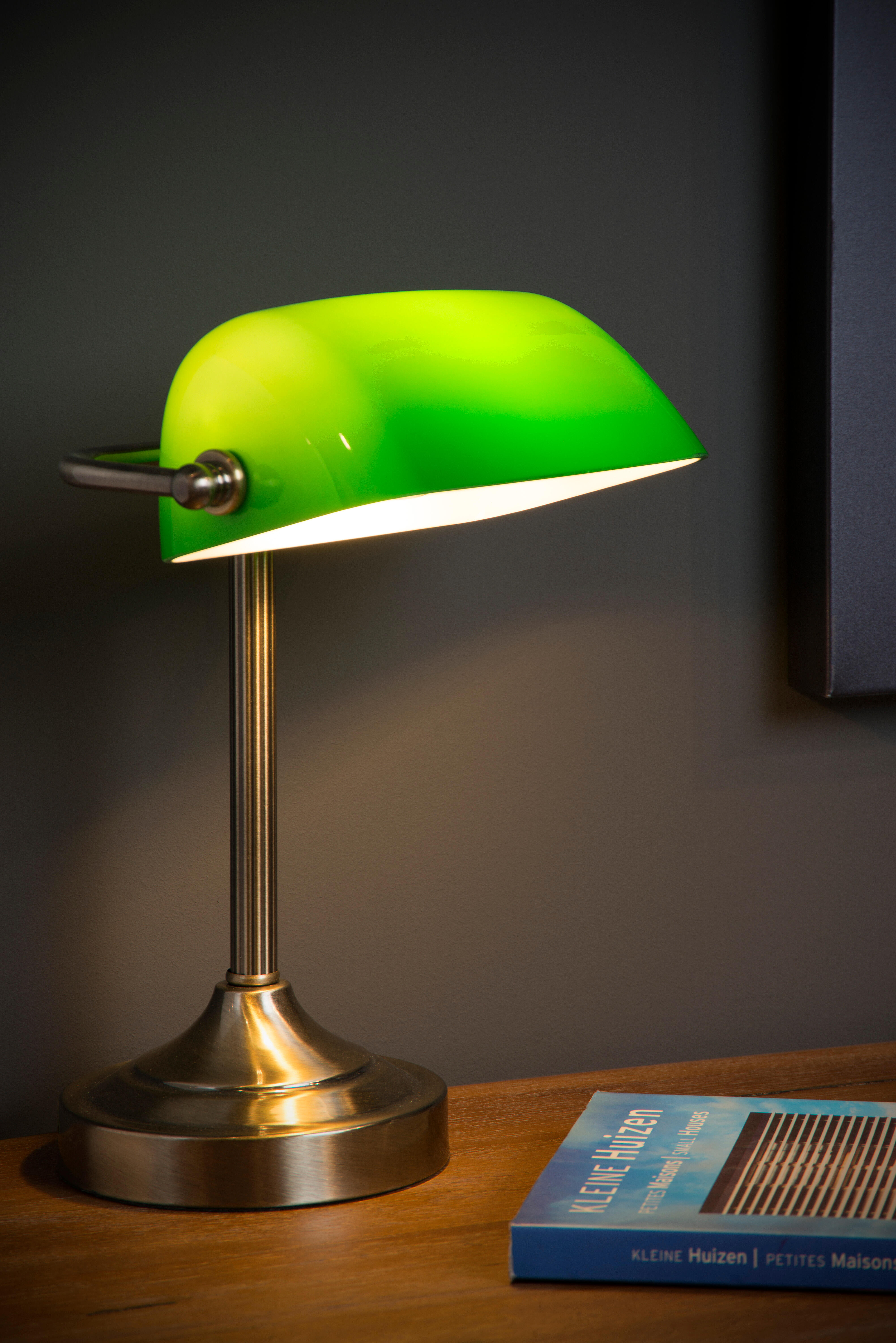 Lampe Banker, acier, bronze, H.31 cm, E14 - 2