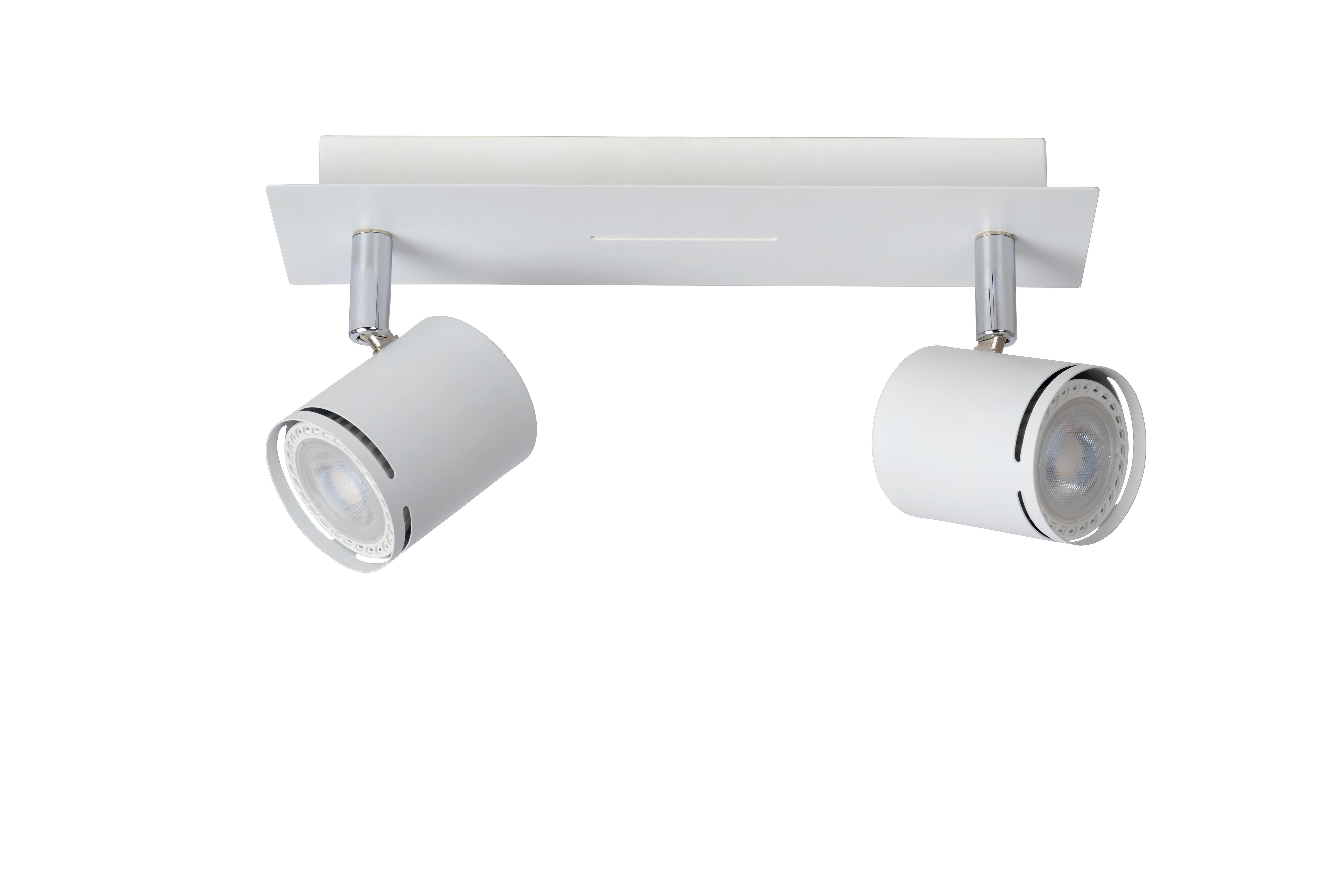 Rampe 2 spots gu10, design blanc, LUCIDE Rilou - 3