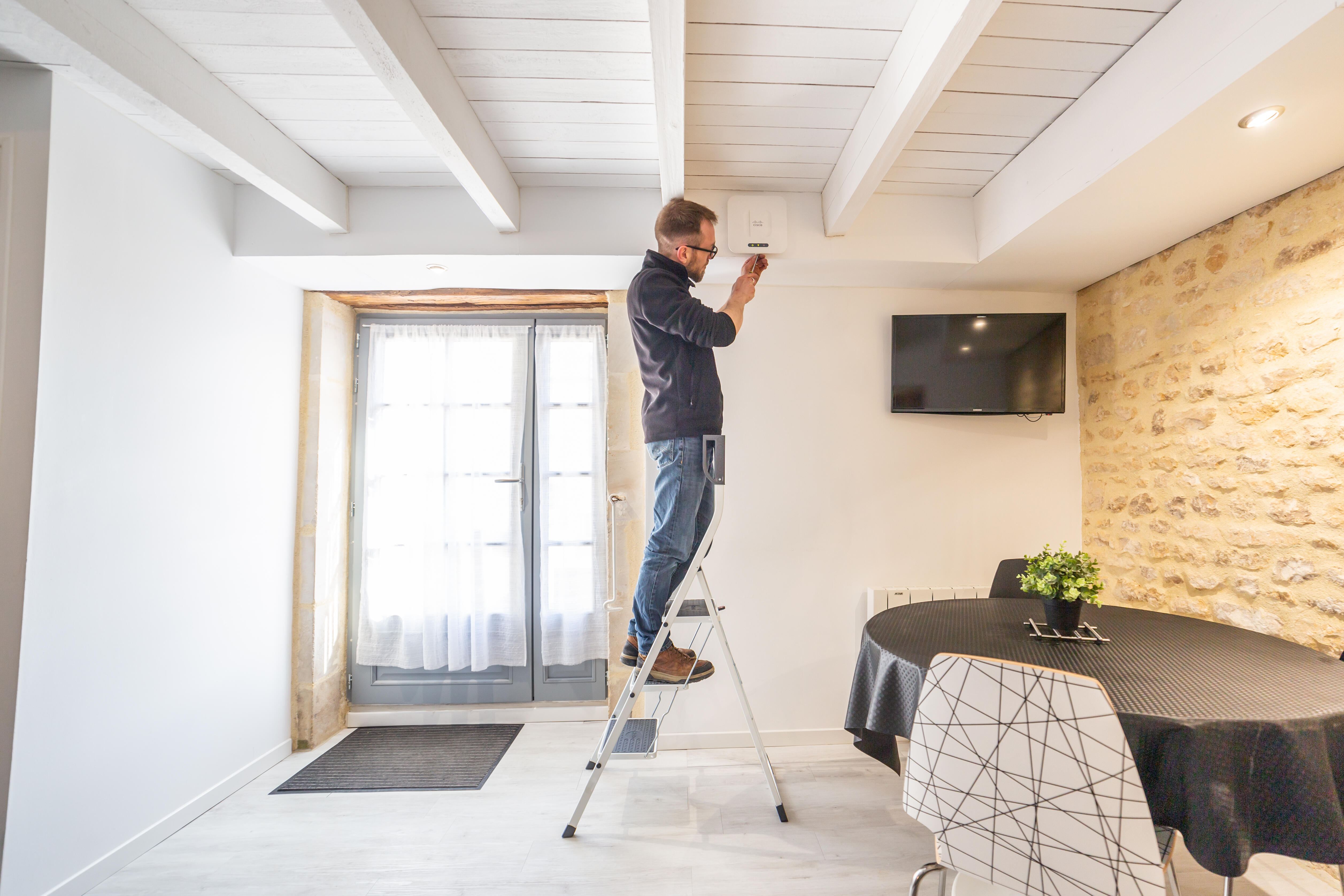 Marche pied HAILO Safety Plus 3 marches larges pliable en acier avec poignées - 6