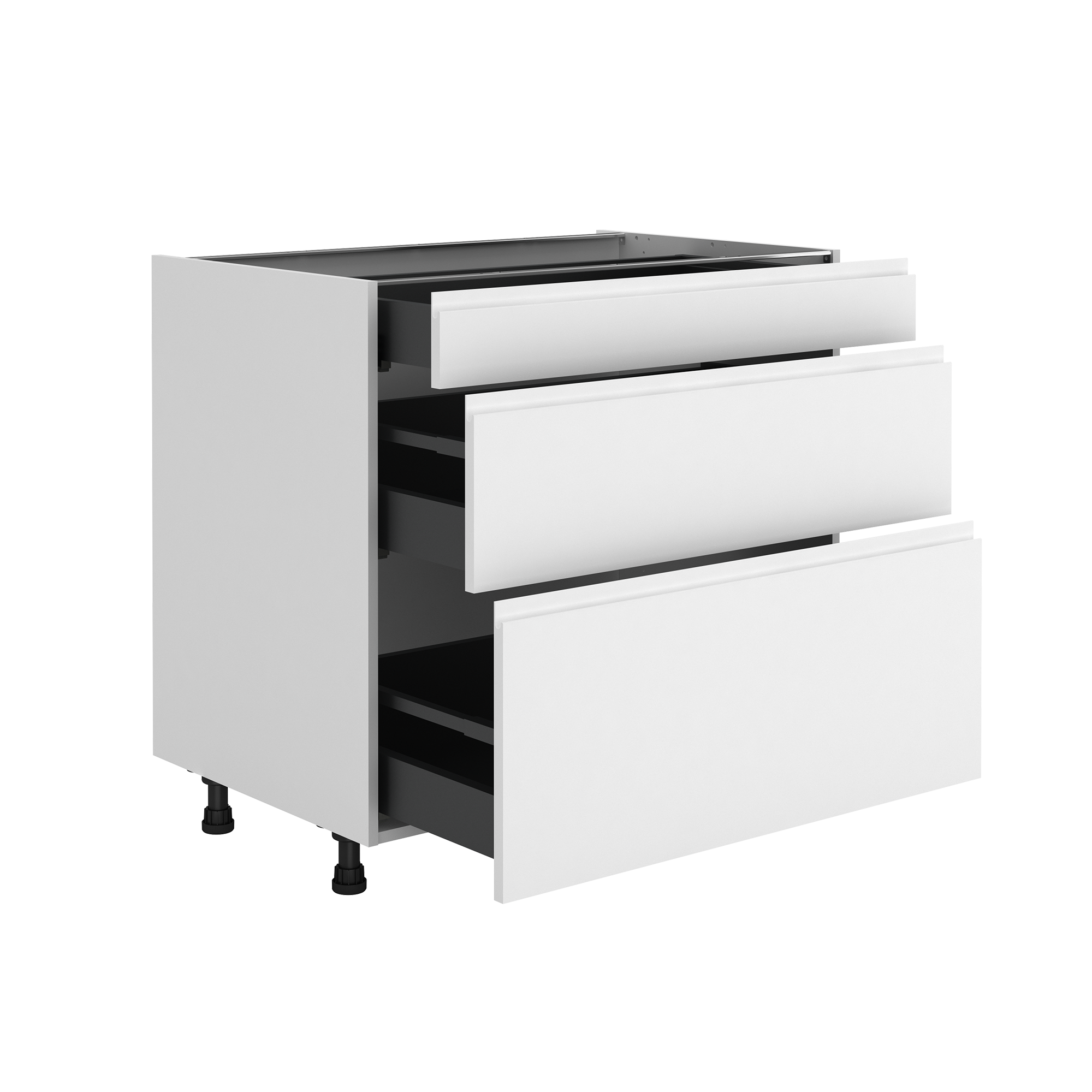 Mueble bajo de cocina delinia id tokyo blanco brillo 76,8x90 cm 1 caj 2cac