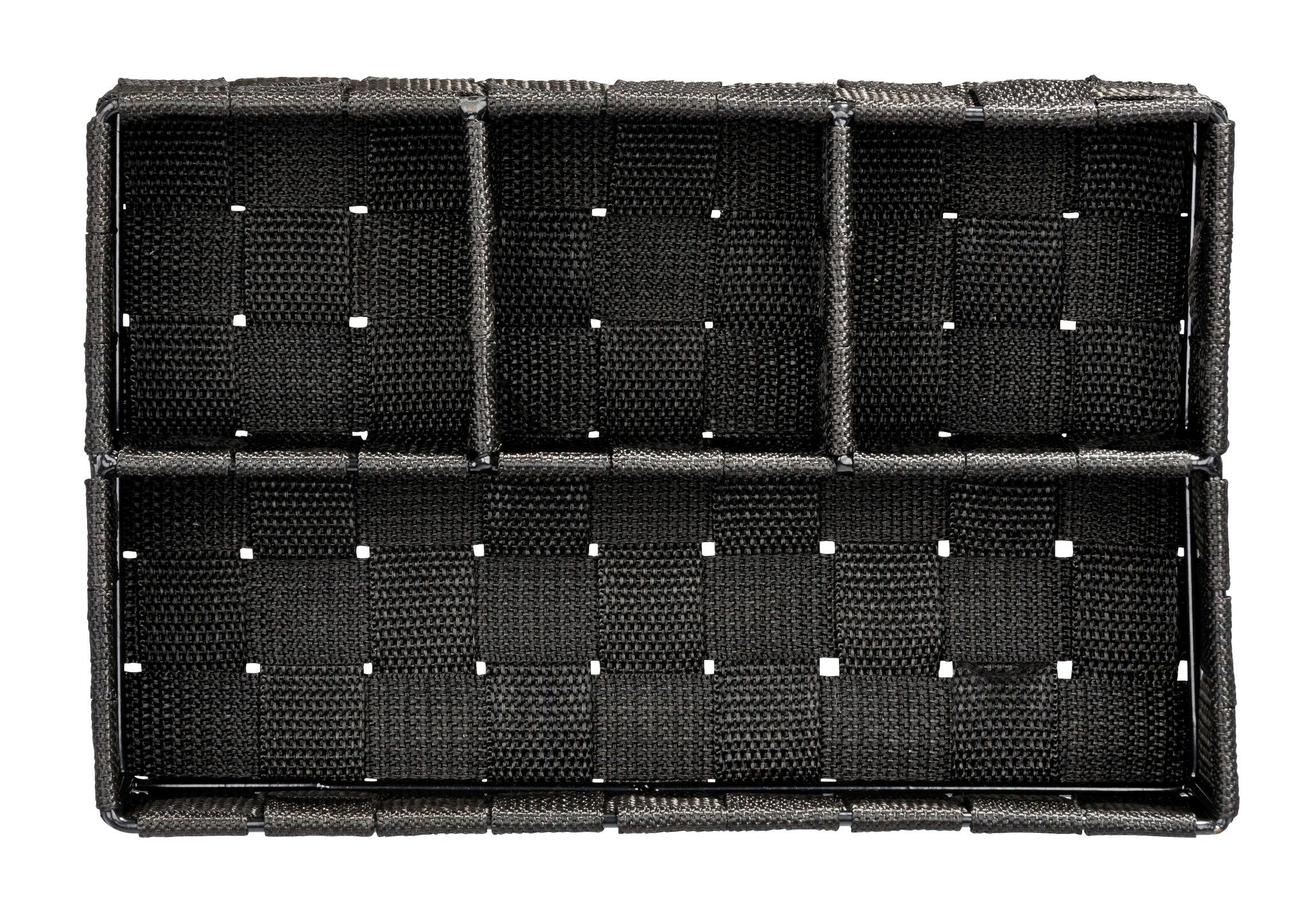 Organizador de almacenamiento negro adria 26x17x6.5cm