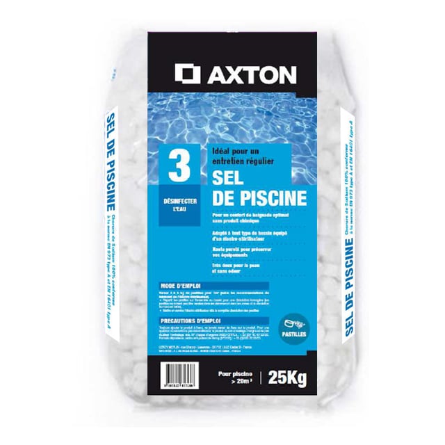 Sel de piscine AXTON, sac de 25 kg