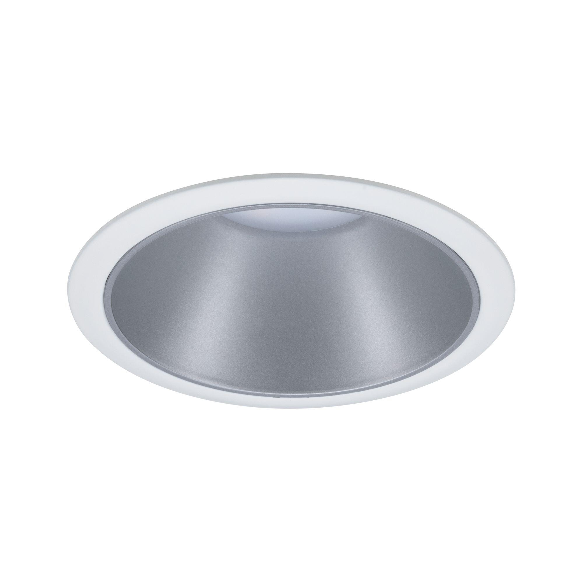 Spot à encastrer Cole led intégrée, 2700K PAULMANN rond blanc/argent - 4