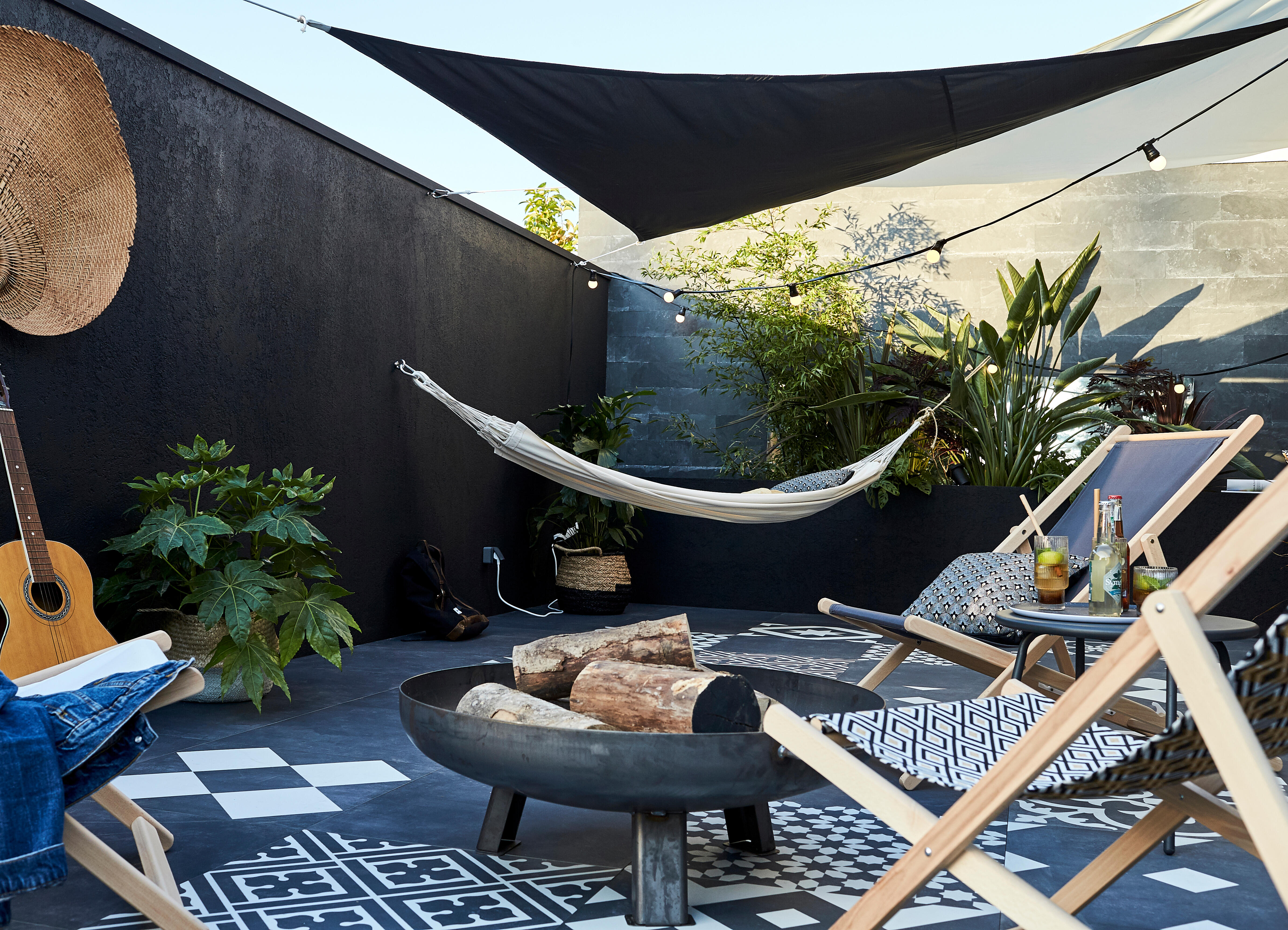 Voile d'ombrage triangulaire gris anthracite L.300 x l.300 cm - 3