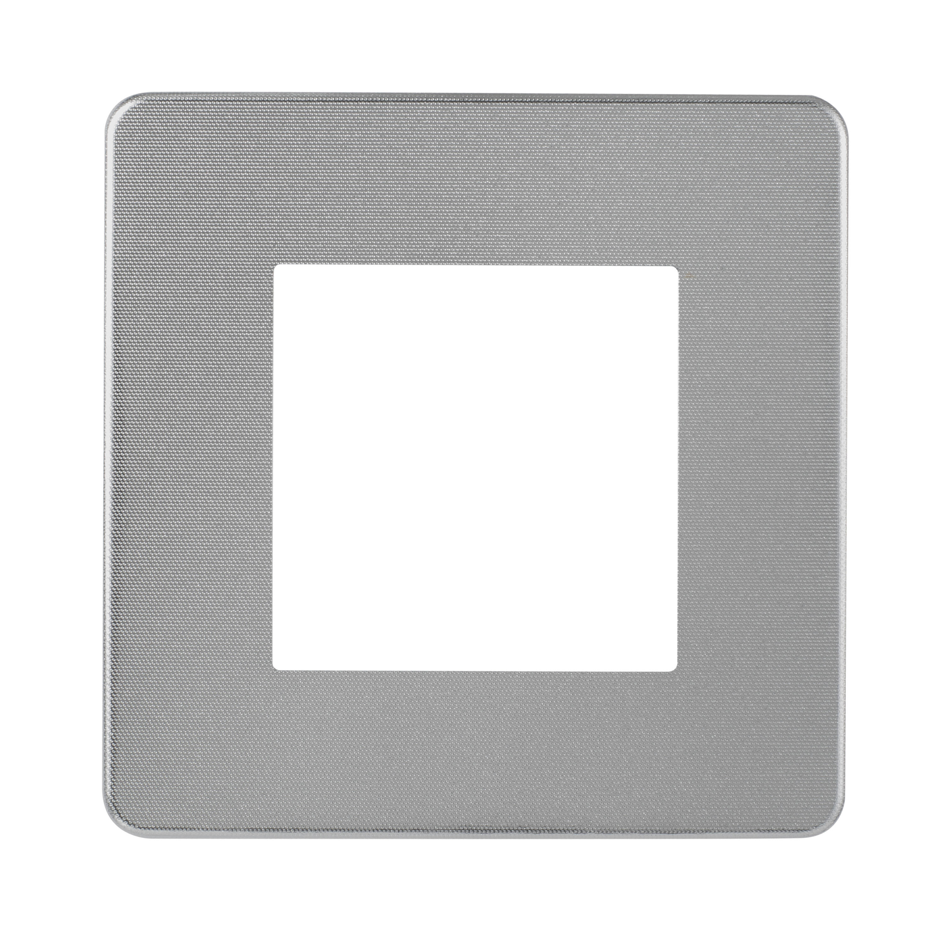 Plaque simple Unica, SCHNEIDER ELECTRIC white aluminium liseré ...