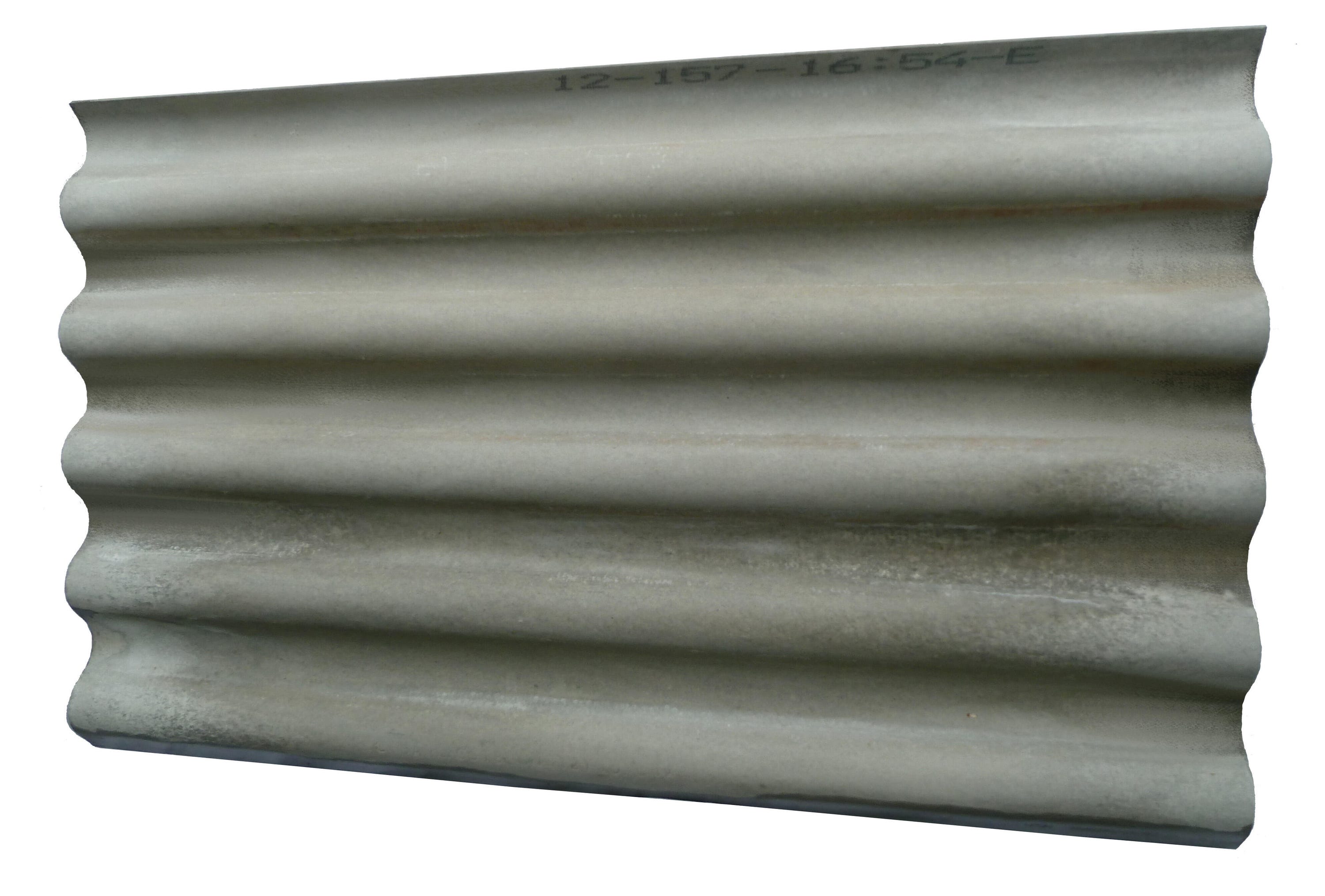 Plaque de couverture, ondulé gris, x cm, mm